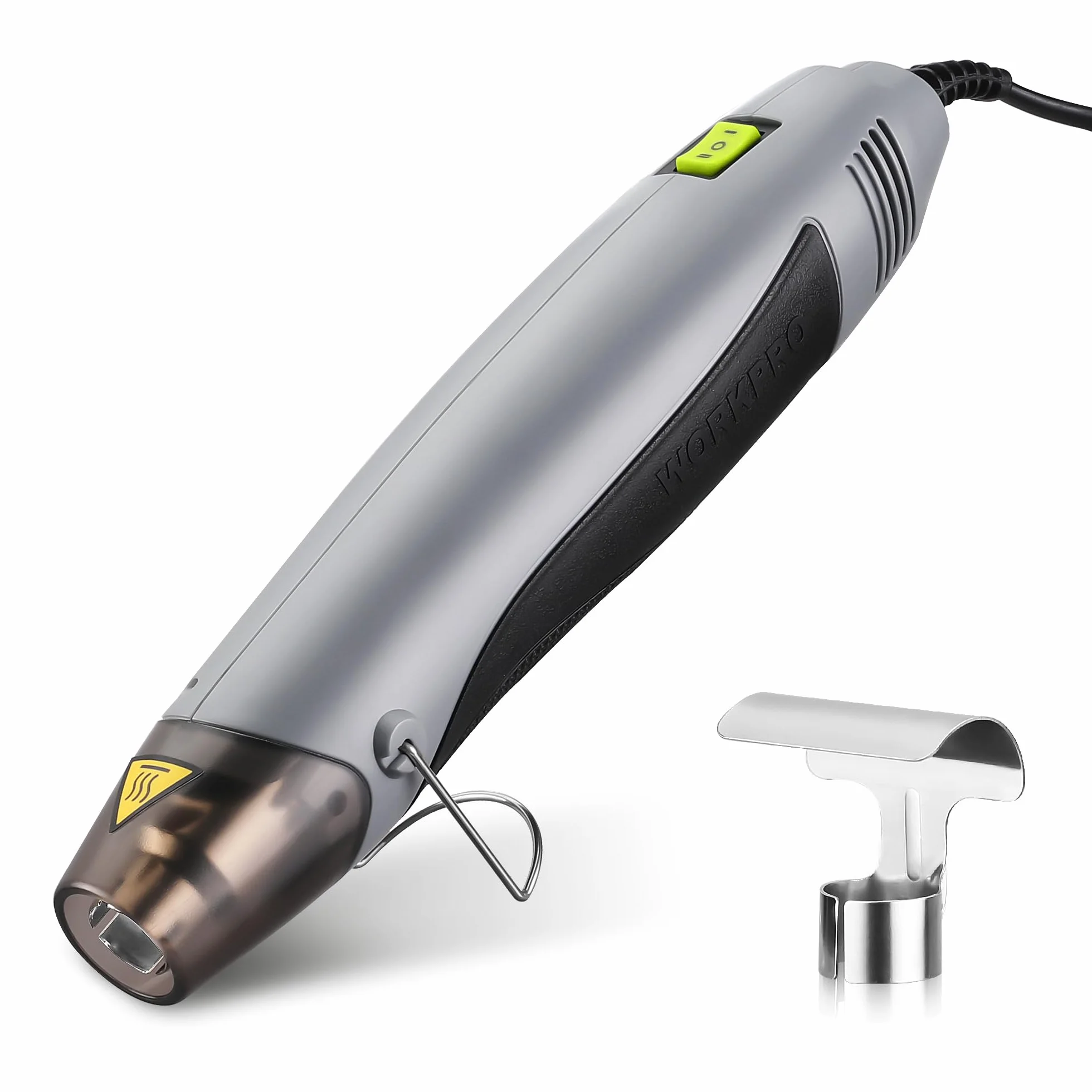 WORKPRO Pistola de Aire Caliente de 400W, Mini Pistola de Calor Portátil de Gran Flujo, Decapador Profesional de Temperatura Ajustable 300/500℃, Calentamiento Rápido, con Boquilla Reflectora