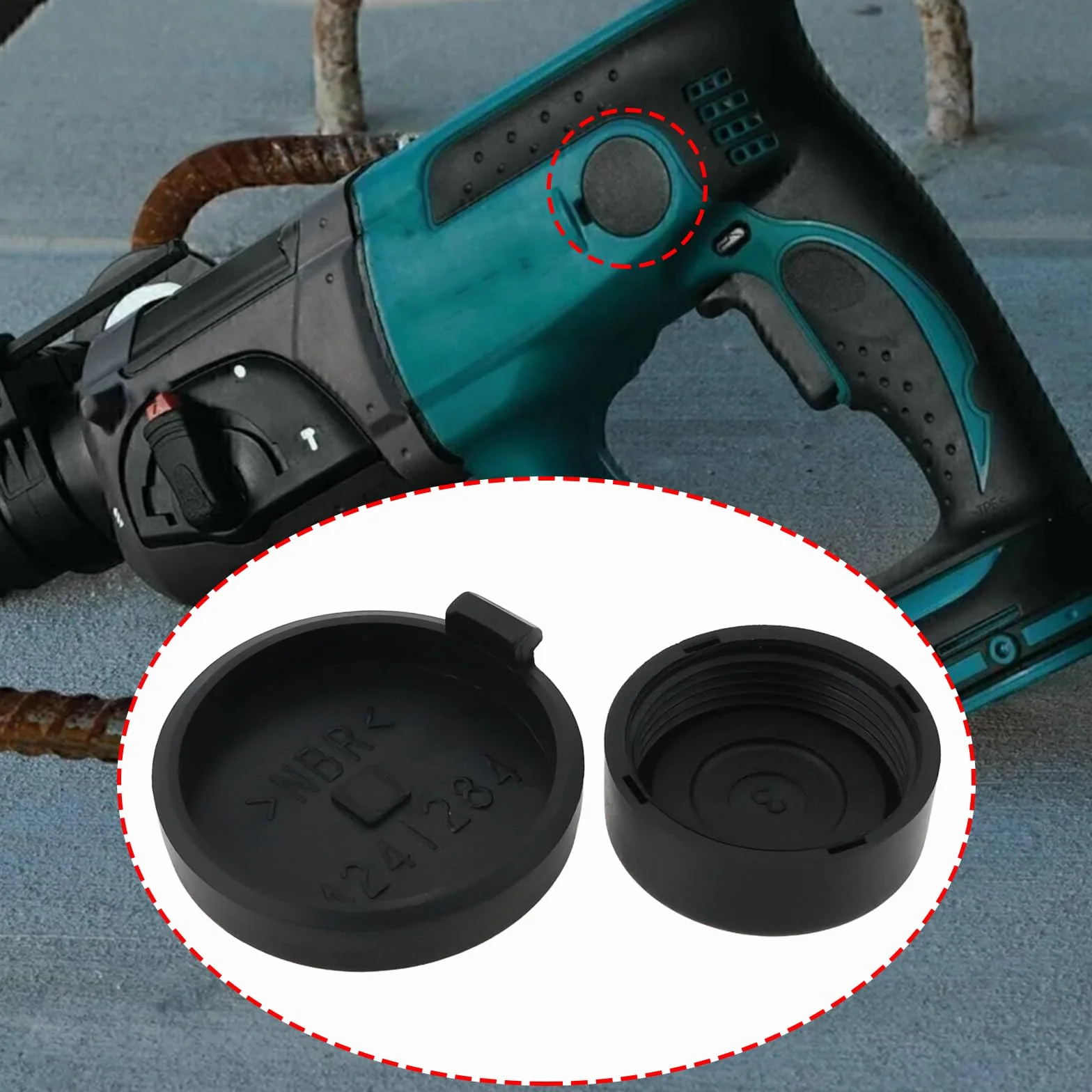 Juego de Tapas de Cepillo de Carbono para Motor 424128-4 CB411 Compatible con Makita DHR202 BHR202 SDS+ Plus