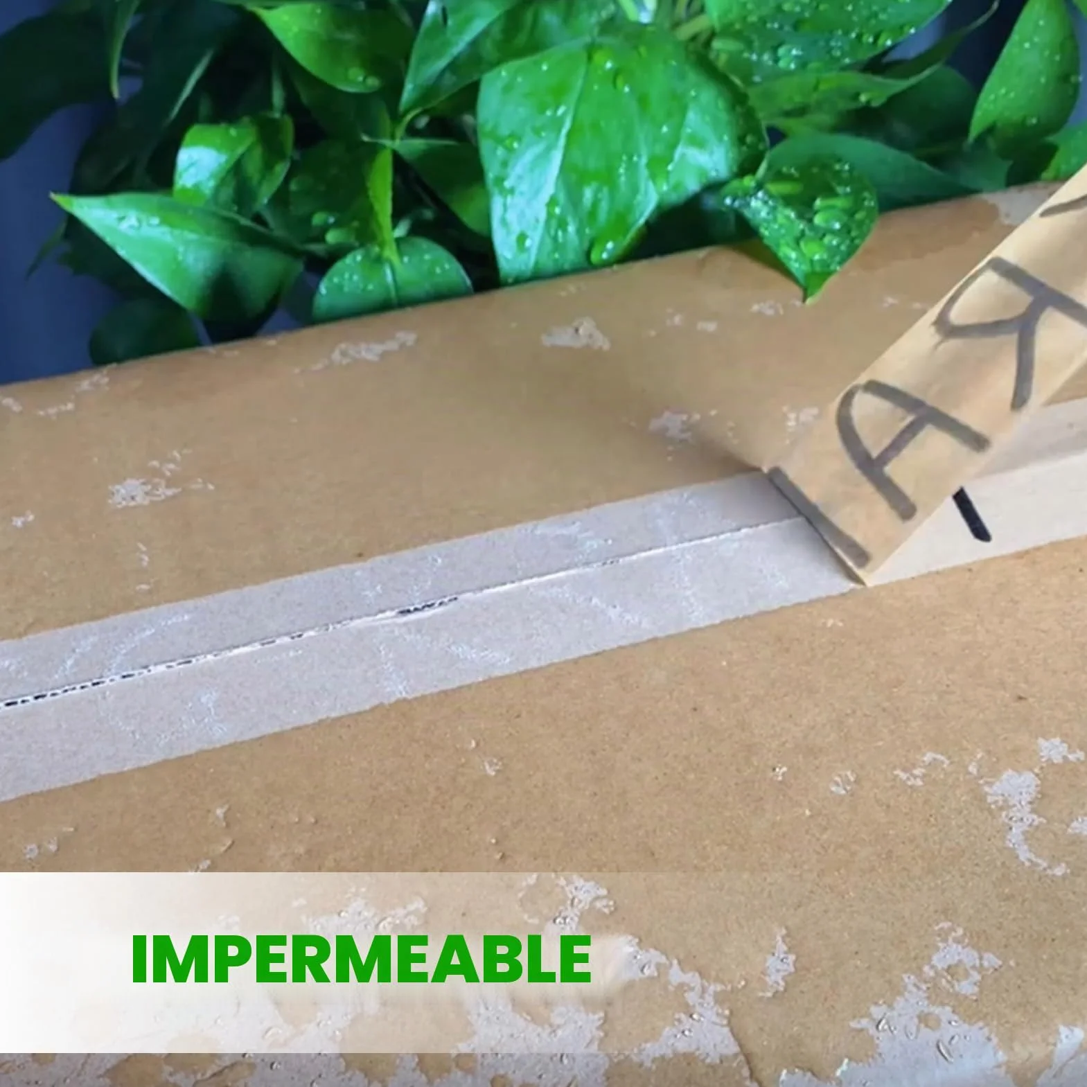 ADHES Cinta de embalaje de papel kraft Cinta adhesiva para paquetes y cajas reciclable ecológico marrón 50mm x 40m