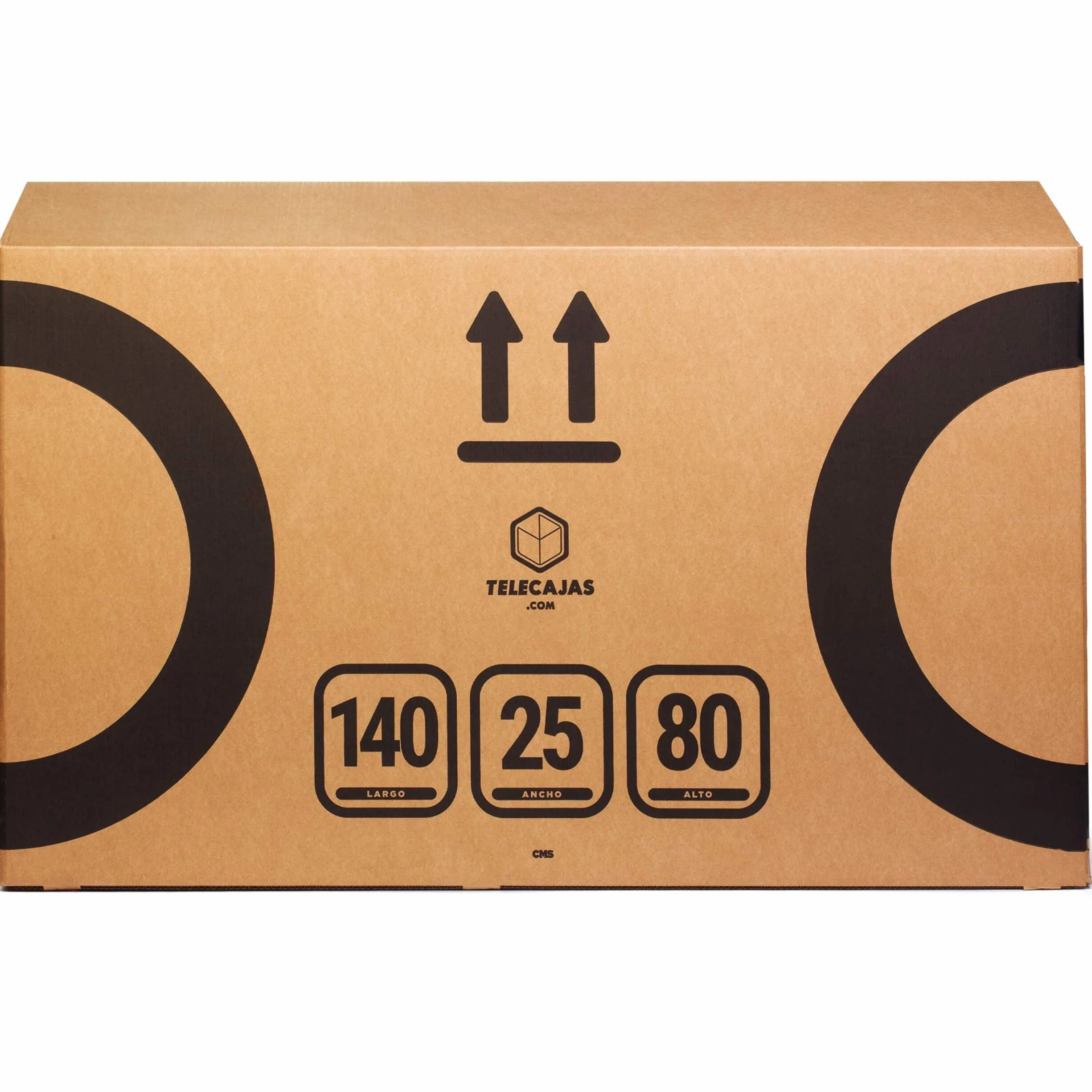 Caja para Bicicleta de Cartón Reforzado Doble Onda 140x25x80 cm con Asas Resistentes