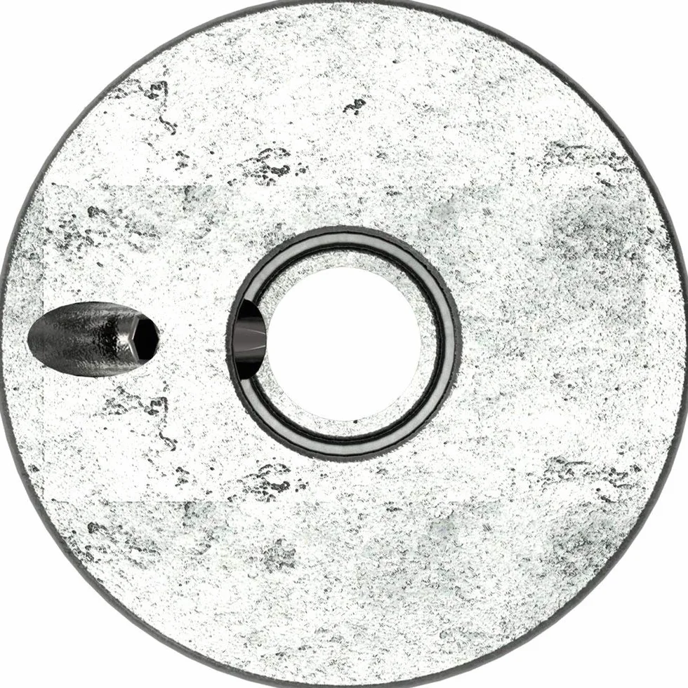 Fenau | Vaina de anclaje al suelo, Ø 33,7 mm, empalme para suelo, de fundición maleable, galvanizada en caliente, incl. tornillos