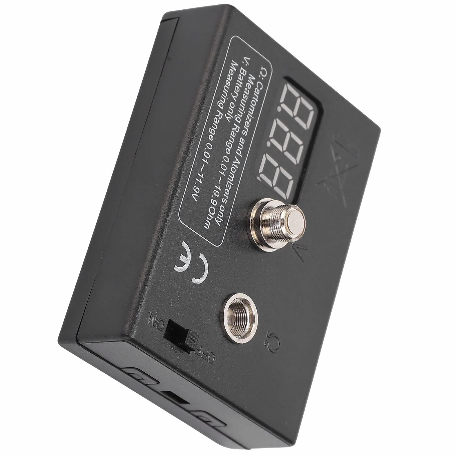 Fafeicy Medidor de ohmios de resistencia 0.01～20Ω Probador de bobinas 510 808D M7 M8 3V