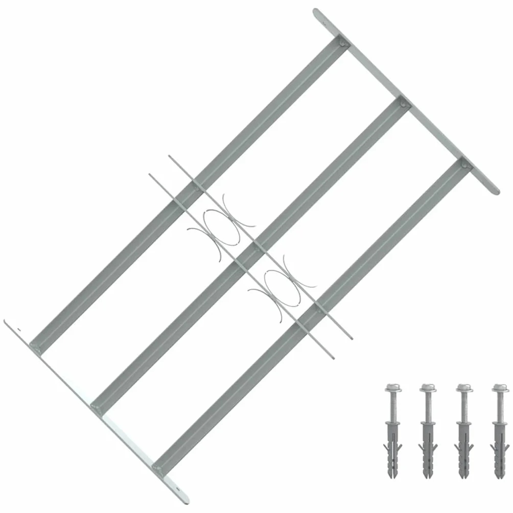 vidaXL Reja de Seguridad para Ventanas Ajustable con 3 Travesaños 500-650 mm