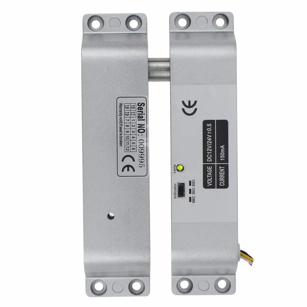 AMAO Cerradura de perno de descenso eléctrico DC 12V Fail Safe Cerradura de puerta electrónica para el sistema de seguridad de control de acceso con tiempo de retraso