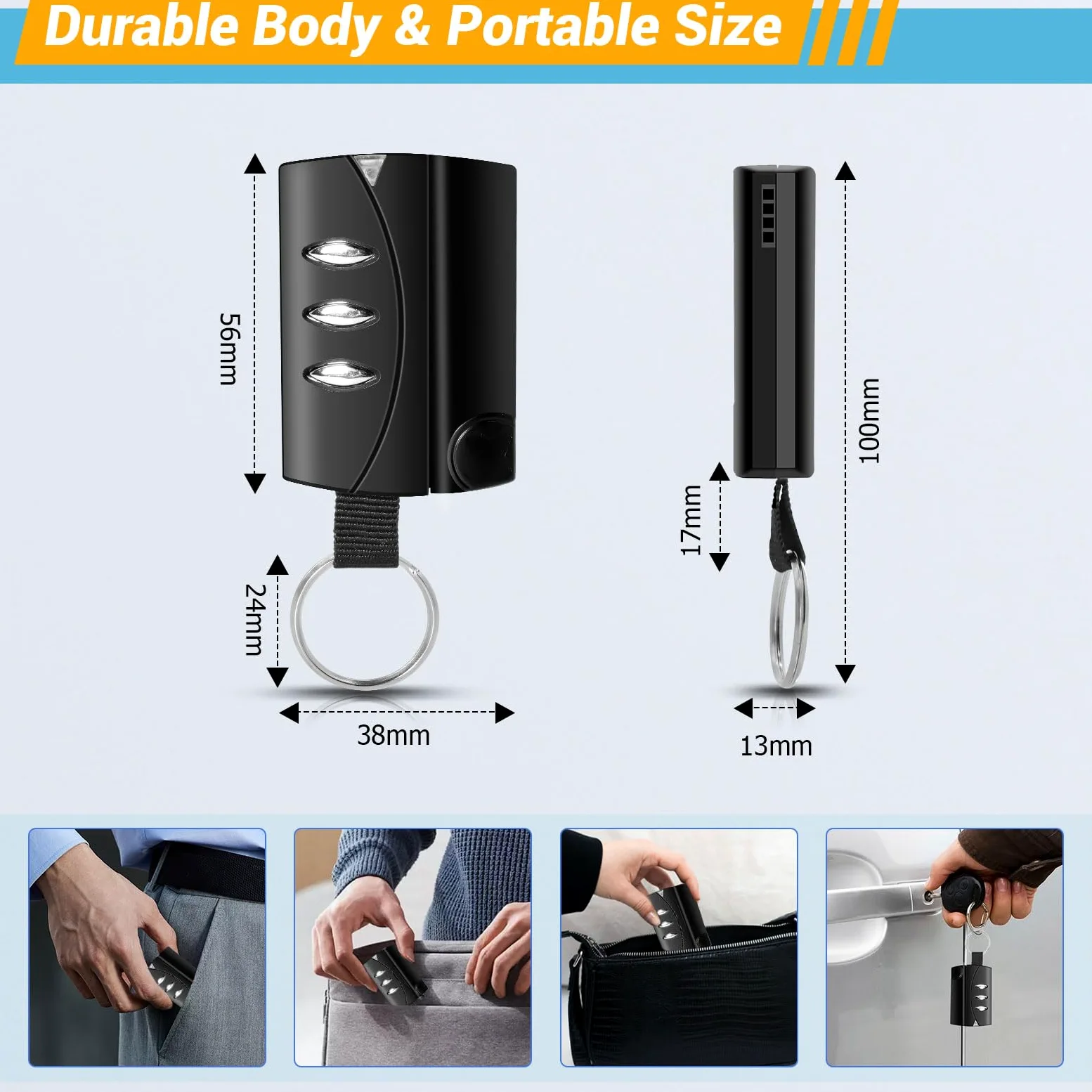 3PCS Mando Puerta Garaje 433.92 MHz, Mandos Puertas Automáticas Clonador Compatible con PUJOL Vario Black, Mars y Ocean, Mando Garaje Universal 3 Canales Fácil de Programar