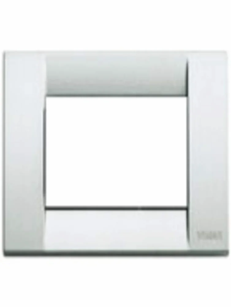 Vimar serie idea Placa classica 3 módulos metal plata metalizado