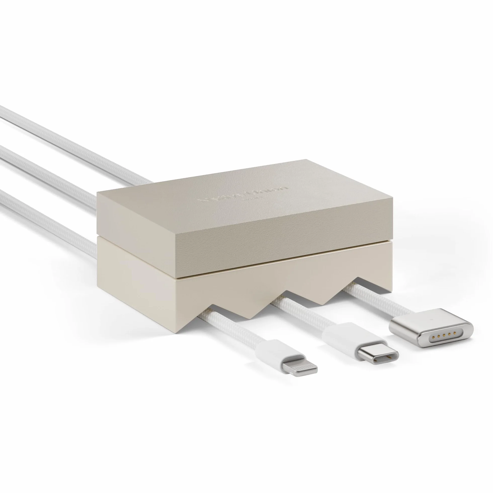 Native Union Weighter – Organizador Antideslizante para Cables – Accesorio Escritorio o Mesita – Diseño Metal y Silicona – Compatible USB-C y Lightning (Arena)