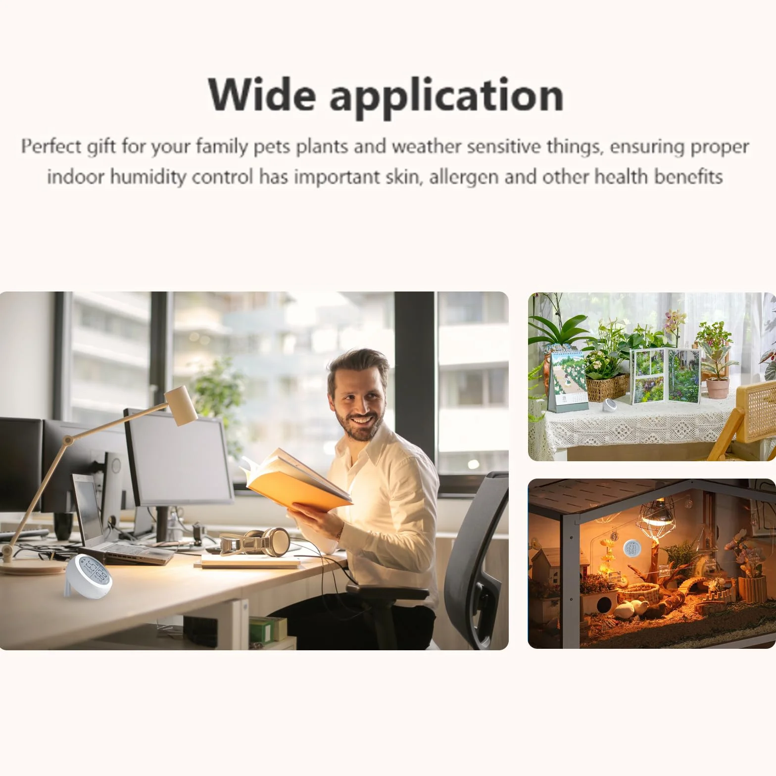 Imou ZTM1 Sensor de temperatura WiFi inalámbrico Sensor de humedad Termómetro interior Higrómetro inteligente inalámbrico Sensor de humedad con alarma y almacenamiento de datos para bebés Home Garage