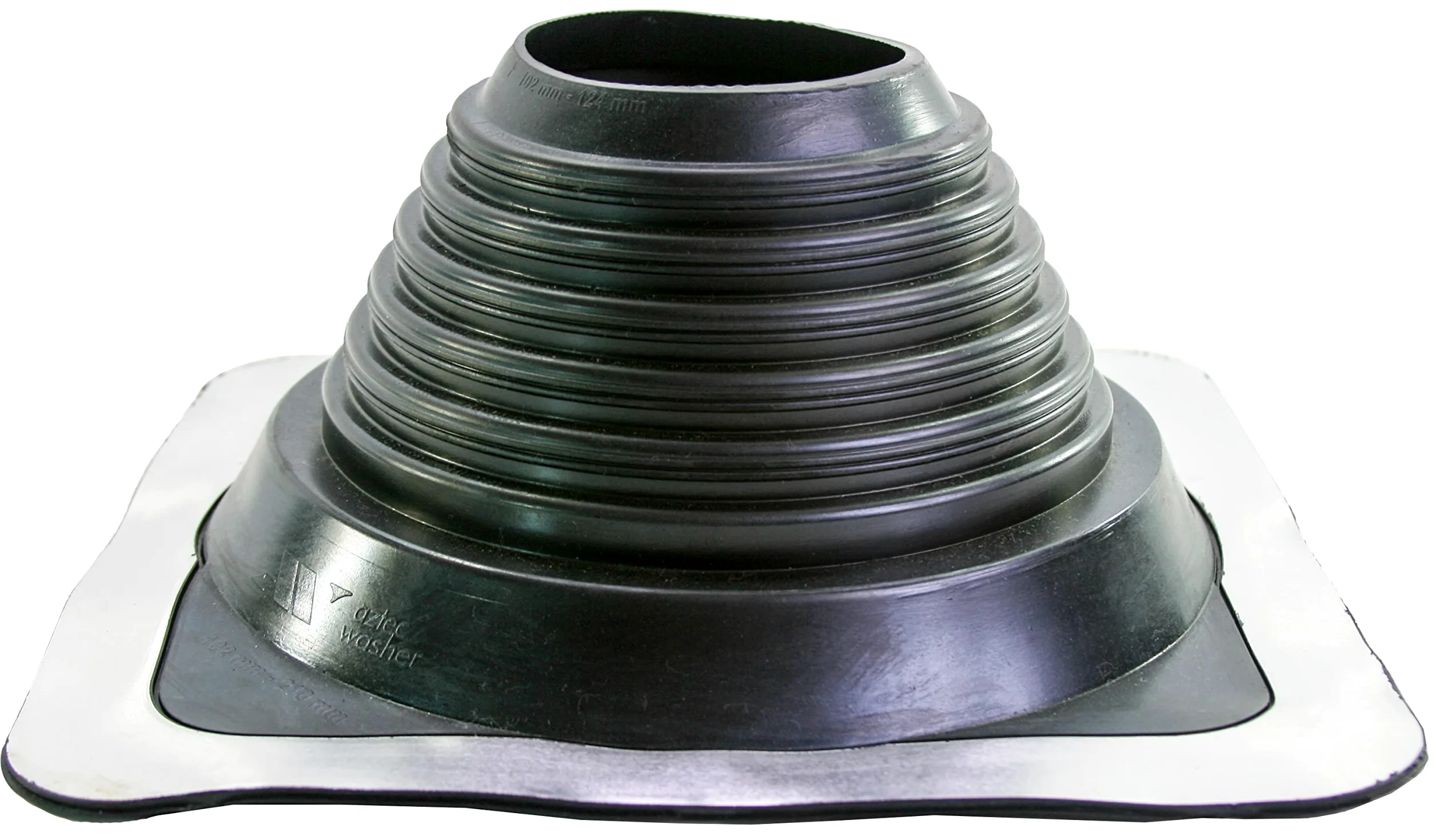 MASTER FLASH Brida antiingreso de agua de EPDM flexible de paso de techo, protección para chimeneas, tuberías, cables, paneles, alcantarilla, estándar #5 (101-209 mm)