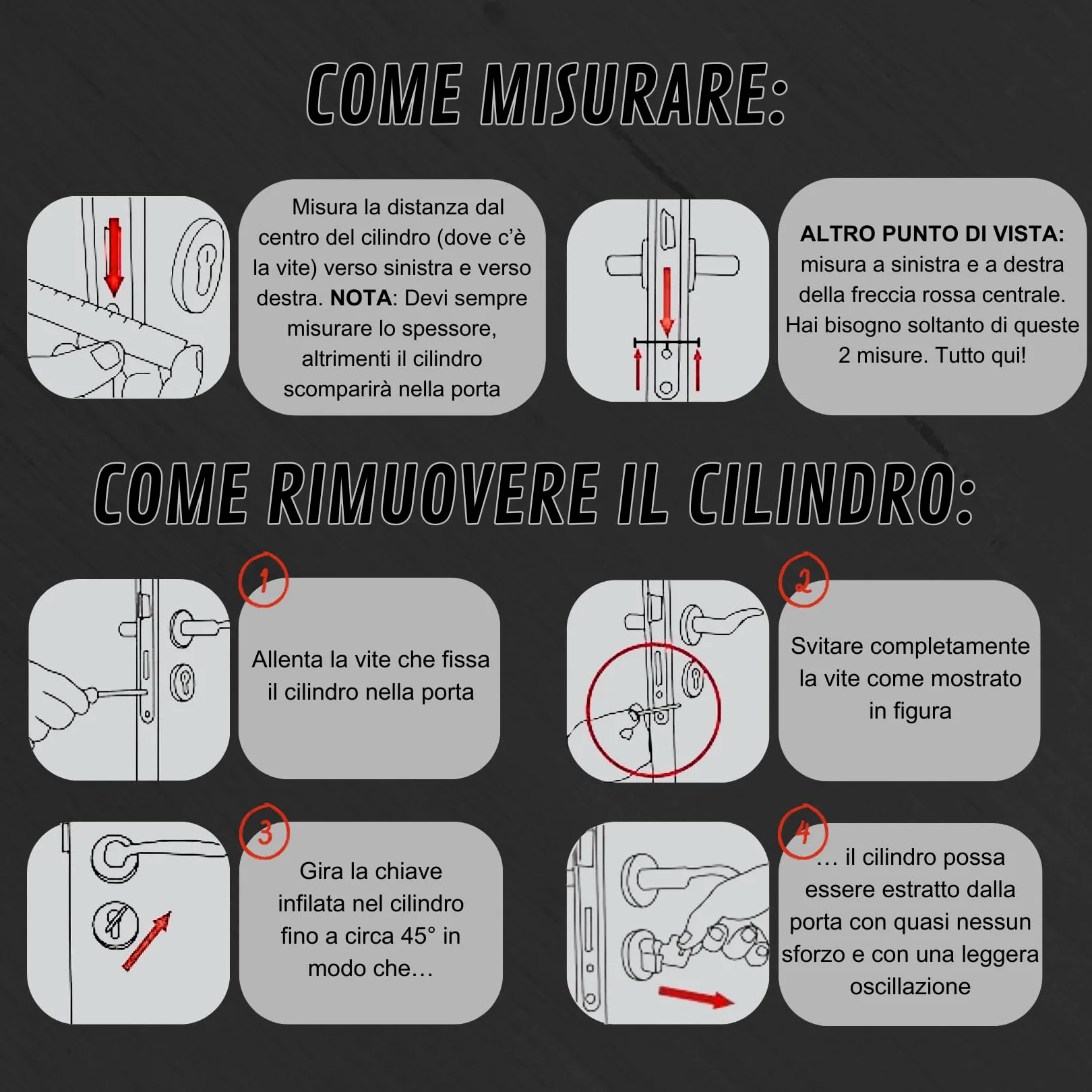 Juego de 2 cilindros para cerraduras de 30/30 mm con llave única, cilindros de doble cerradura, 4 tornillos, 10 llaves incluidas, montaje fácil, llave universal para todos los cilindros, longitud 60