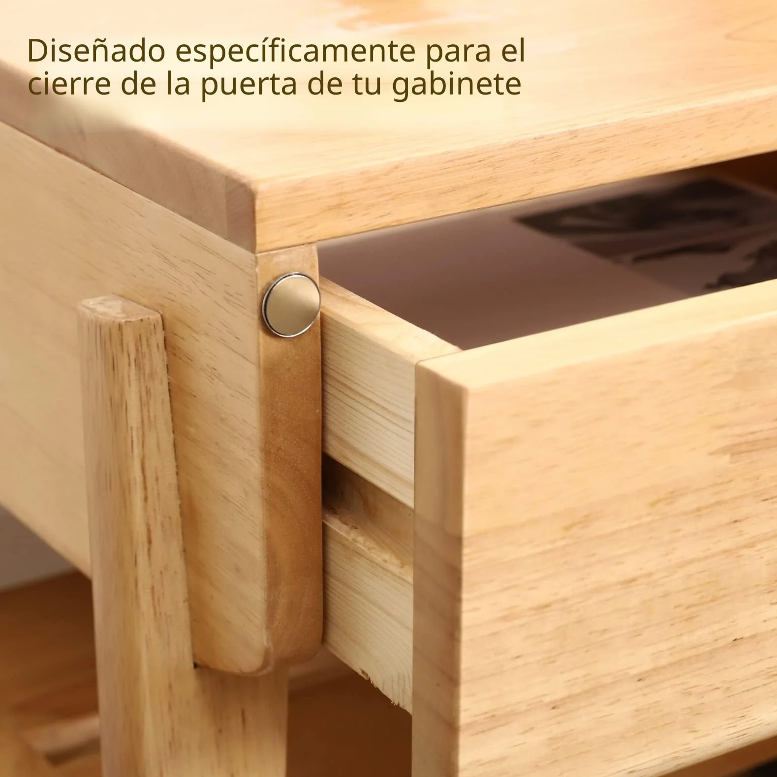 Mousike Captura Magnética de Puerta Ultra Fina Imanes de Gabinete de Acero Inoxidable con Imán de Cajón para Cierre de Puerta Corredera (D15-4)