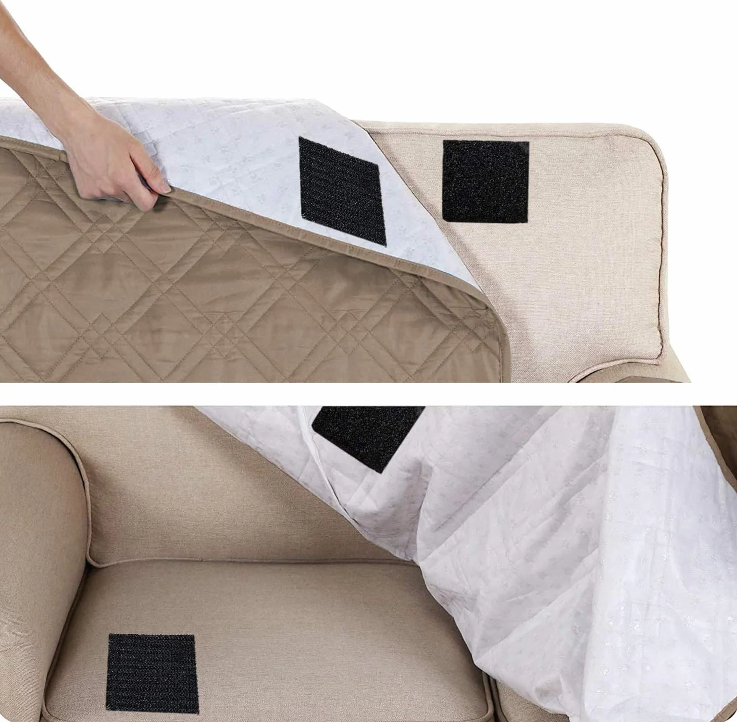 TEUVO Coudre Belcro para Tejidos y Ropa, No Adhesivo Hook y Loop Cinta de Tela para Proyectos de Bricolaje y Costura 5cm de Ancho y 6M de Largo