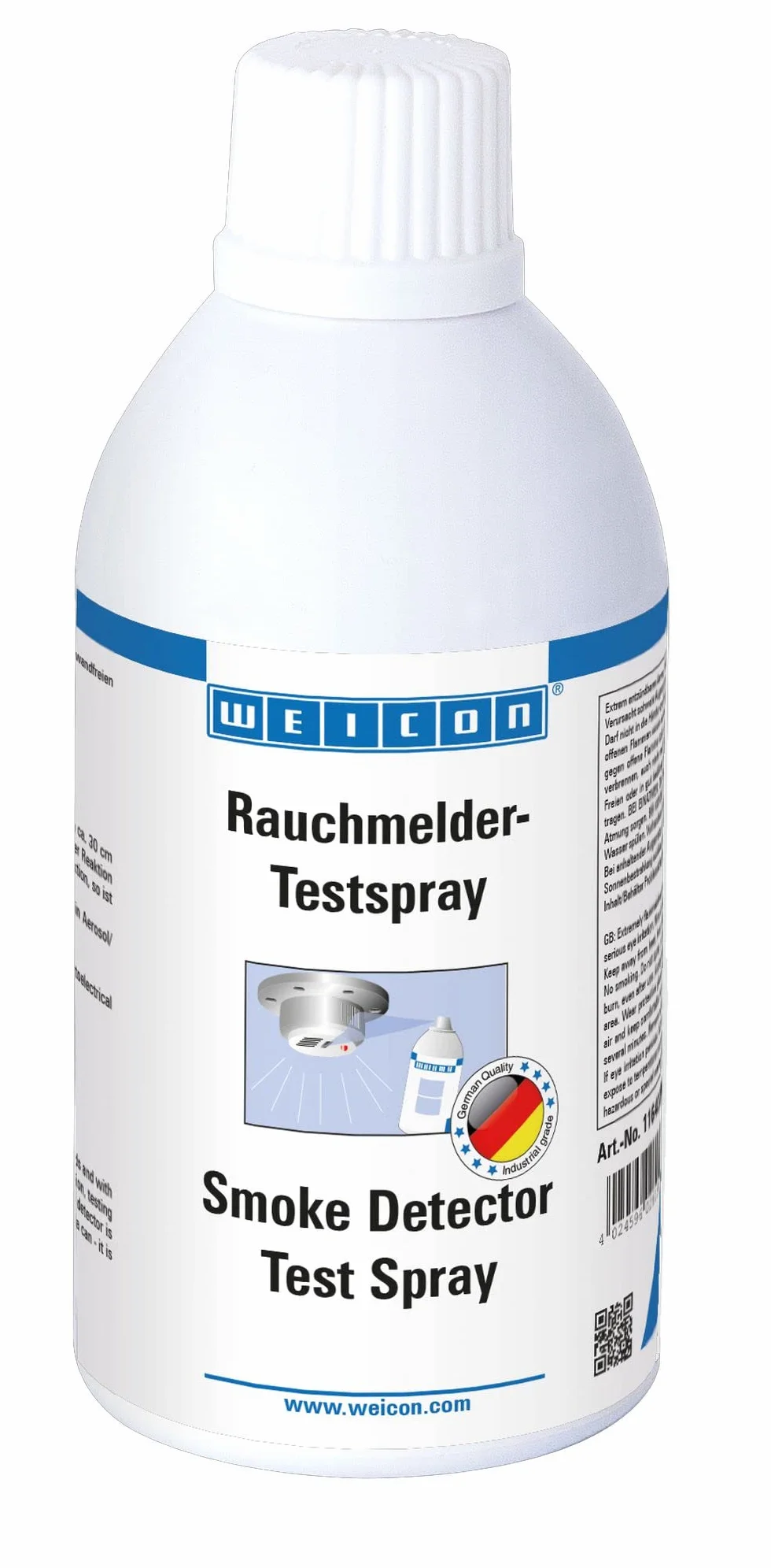 WEICON Spray Test para Detectores de Humo 125ml, Gas de Prueba sin Residuos para Detectores de Humo