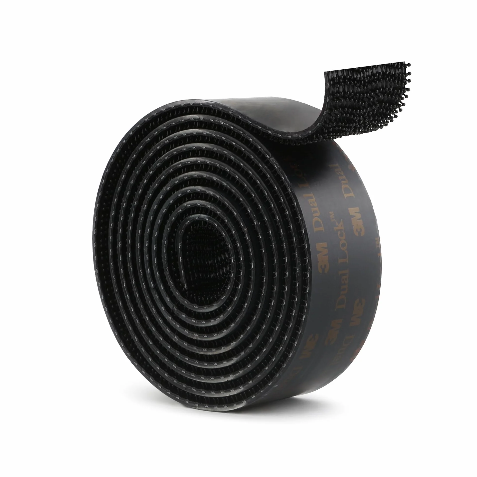 3M Dual Lock SJ3550 Cinta Adhesiva de Doble Fina Extra Fuerte Resistente 25 mm x 1,2 m Color Negro 1 Rollos con Cierre Resellable con Forma de Hongo Entrelazado para Uso en Interiores y Exteriores