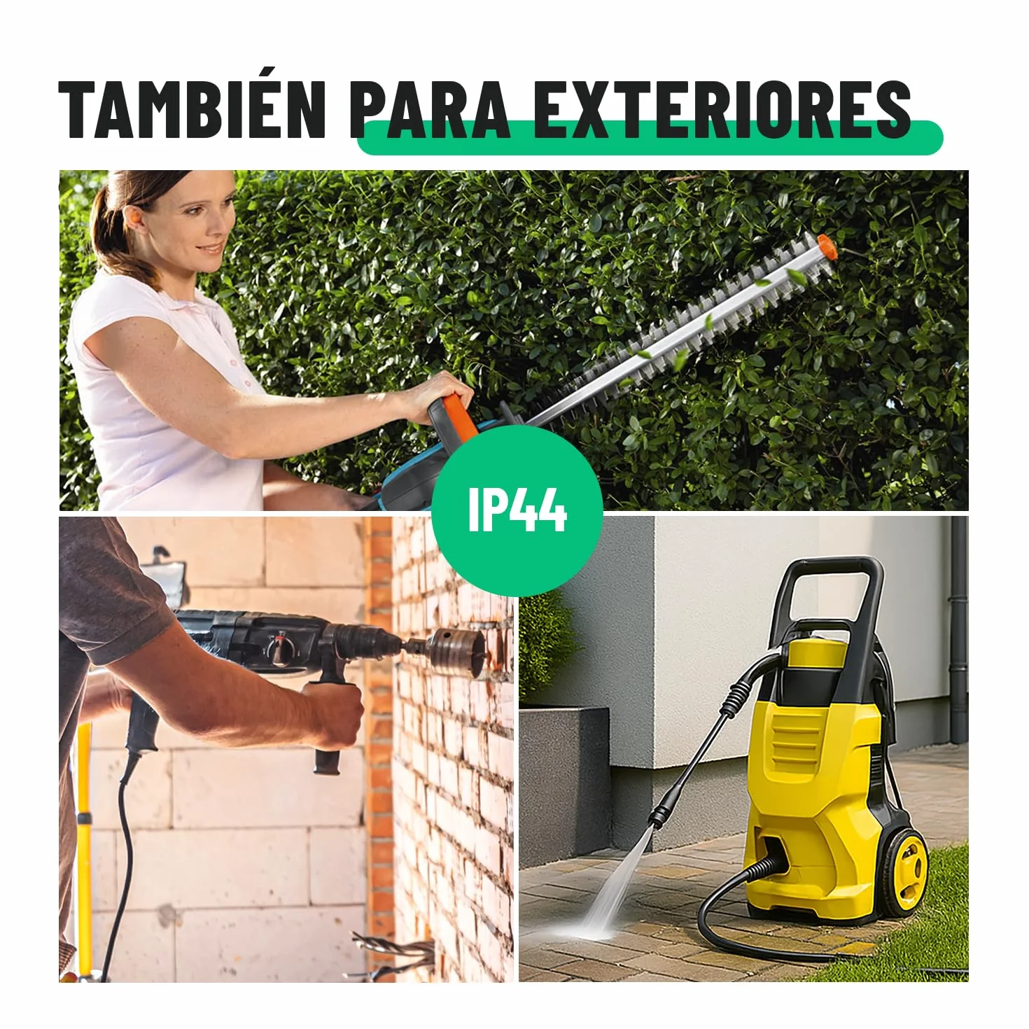Clavija Enchufe Hembra y Macho Exteriores de Goma 230V 16A 3,7kW IP44