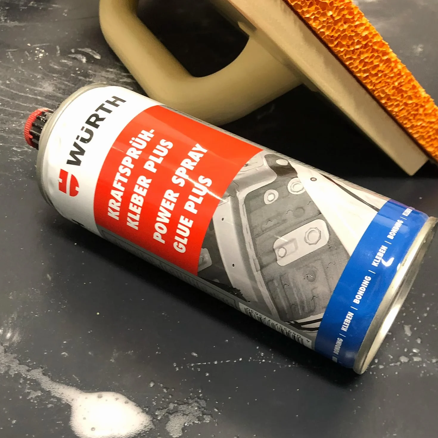 wuerth FLO10057 Würth Adhesivo Spray Potente Plus, Transparente