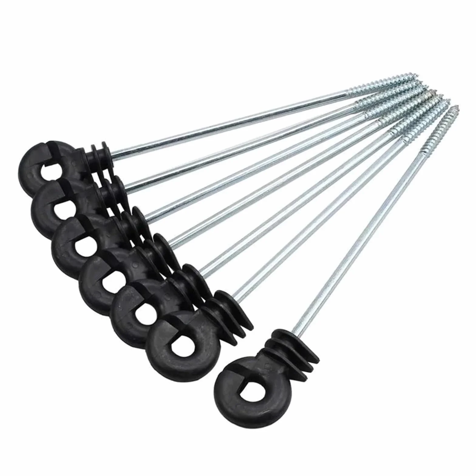 25 Aislantes para Vallas Eléctricas De 257 Mm De Longitud Extra, Aislantes Anulares De PláStico, Aptos para Postes De Madera De Vallas De Gran Longitud
