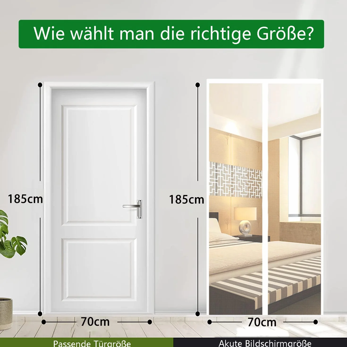 Panngu Fliegengitter Balkontür Magnet 70x185cm Verstärkt Fliegenvorhang Terrassentür Magnete Türe Ohne Bohren Fliegennetz Balkon Insektenschutz Tür Magnetische Moskitonetz Vorhang Weiß
