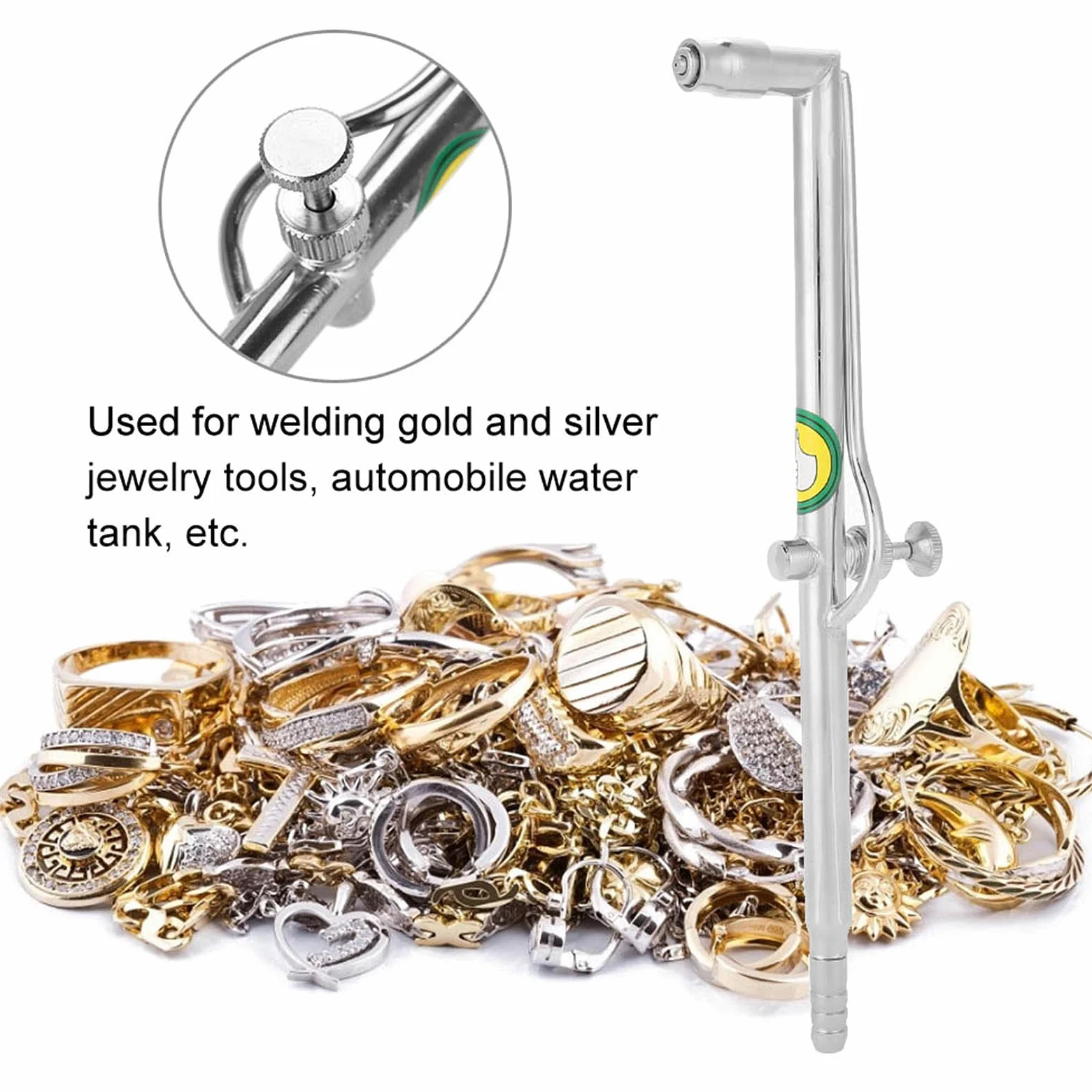 Antorcha de soldadura de joyería, latón ajustable soldar herramienta con cabeza de soldadura, joyería de plata fabricación de equipos, para artesanías, escultura de metal, soplado de vidrio