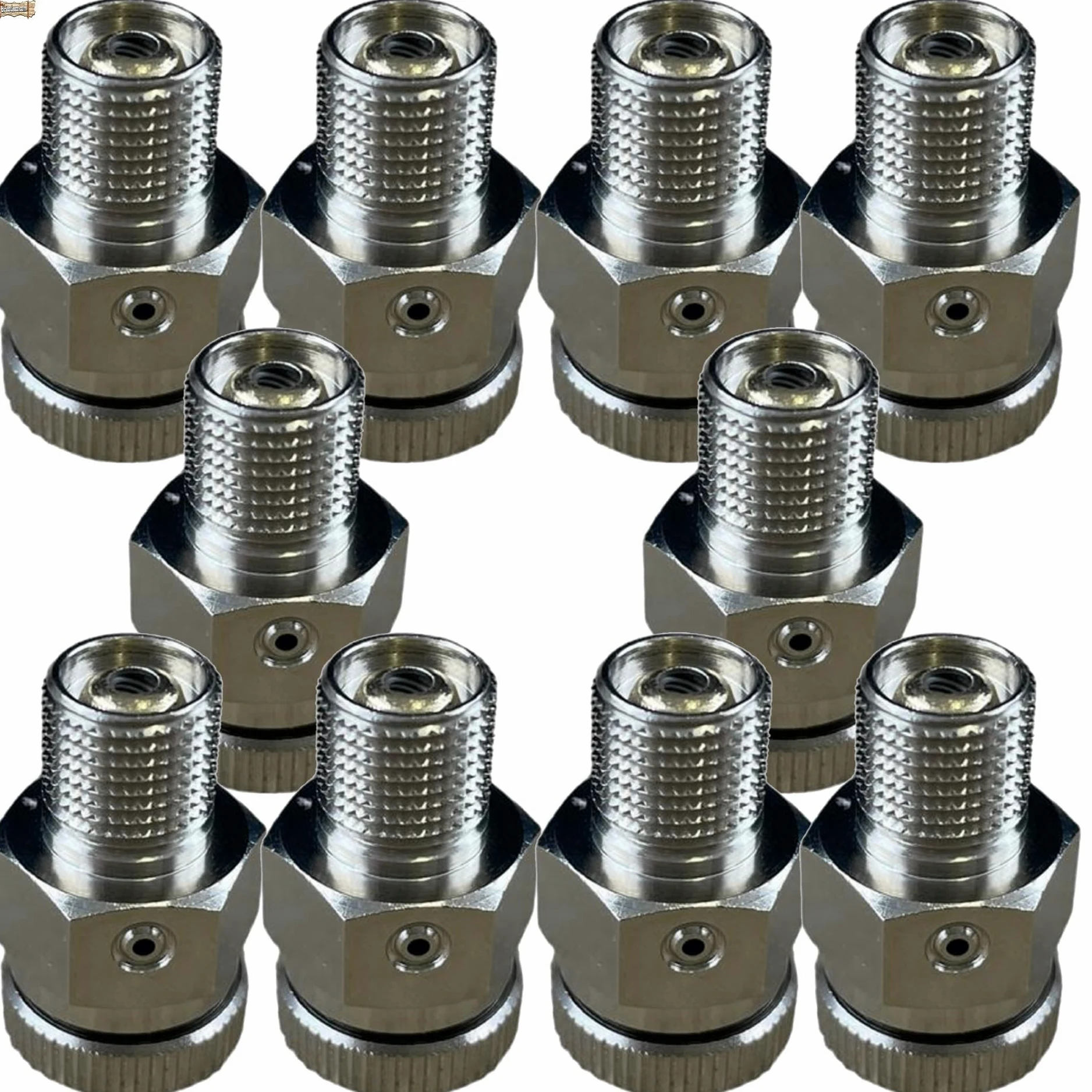 BricoLoco.com Purgador AUTOMÁTICO radiador calefacción. Pack 10 uds. Llave de purga para radiador con válvula de salida con tapón ciego sin tornillo, al ser automático. Rosca macho 1/8”. (10)