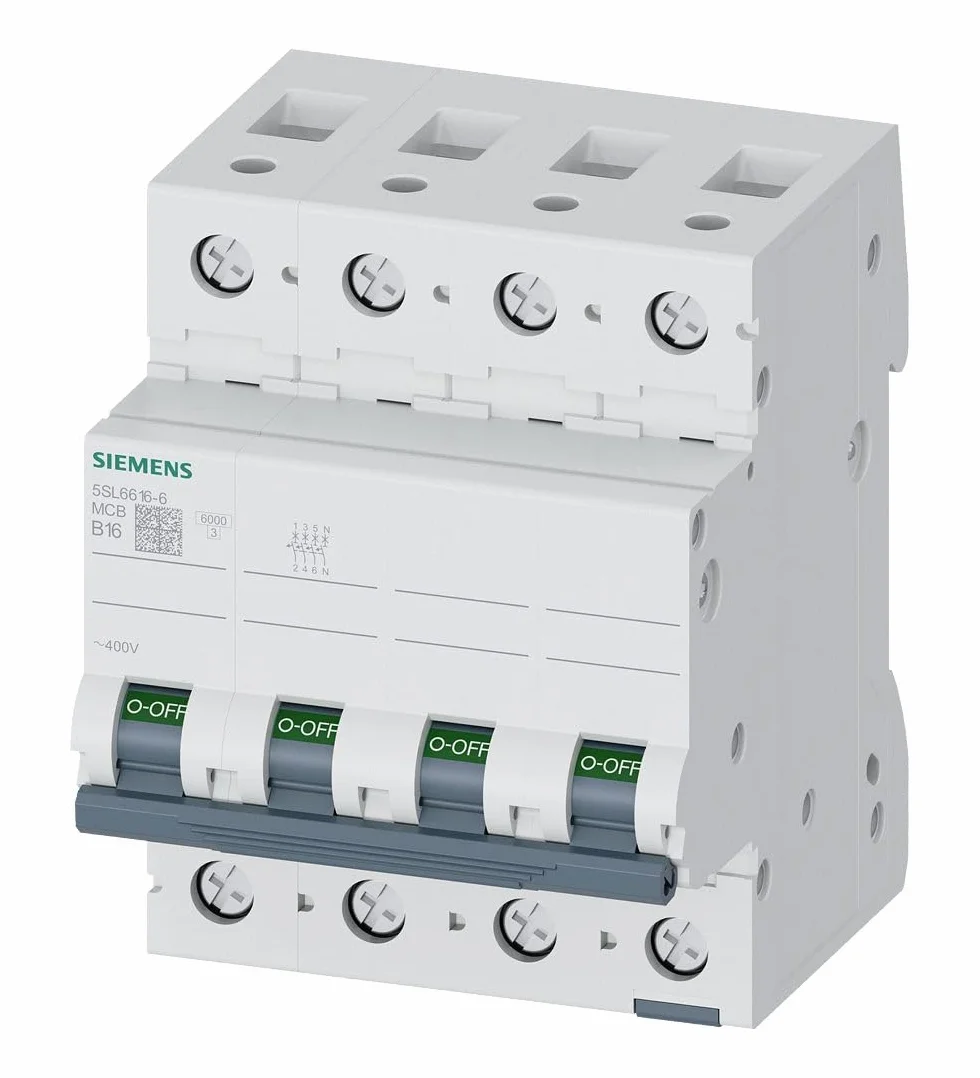 Siemens 5sl6 - Automático magnetotermico 400v 6ka 3+neutro polos b 16a