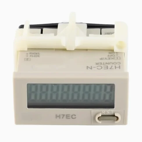 Contador Electrico H7EC-N Sin Voltaje de Entrada LED Medidor de Contador Digital Contador Eléctrico Digital Pantalla LCD de 8 dígitos 0-99999999 Rango de Conteo Totalizador Digital Con Soporte