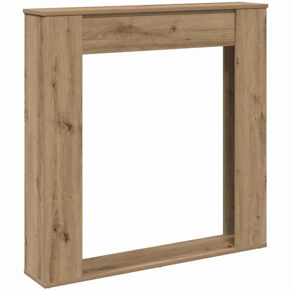 vidaXL Borde de Chimenea Madera ingeniería Roble Artisan 100x20x100 cm, Envolvente de Chimenea, repisa de Chimenea, repisa de Chimenea