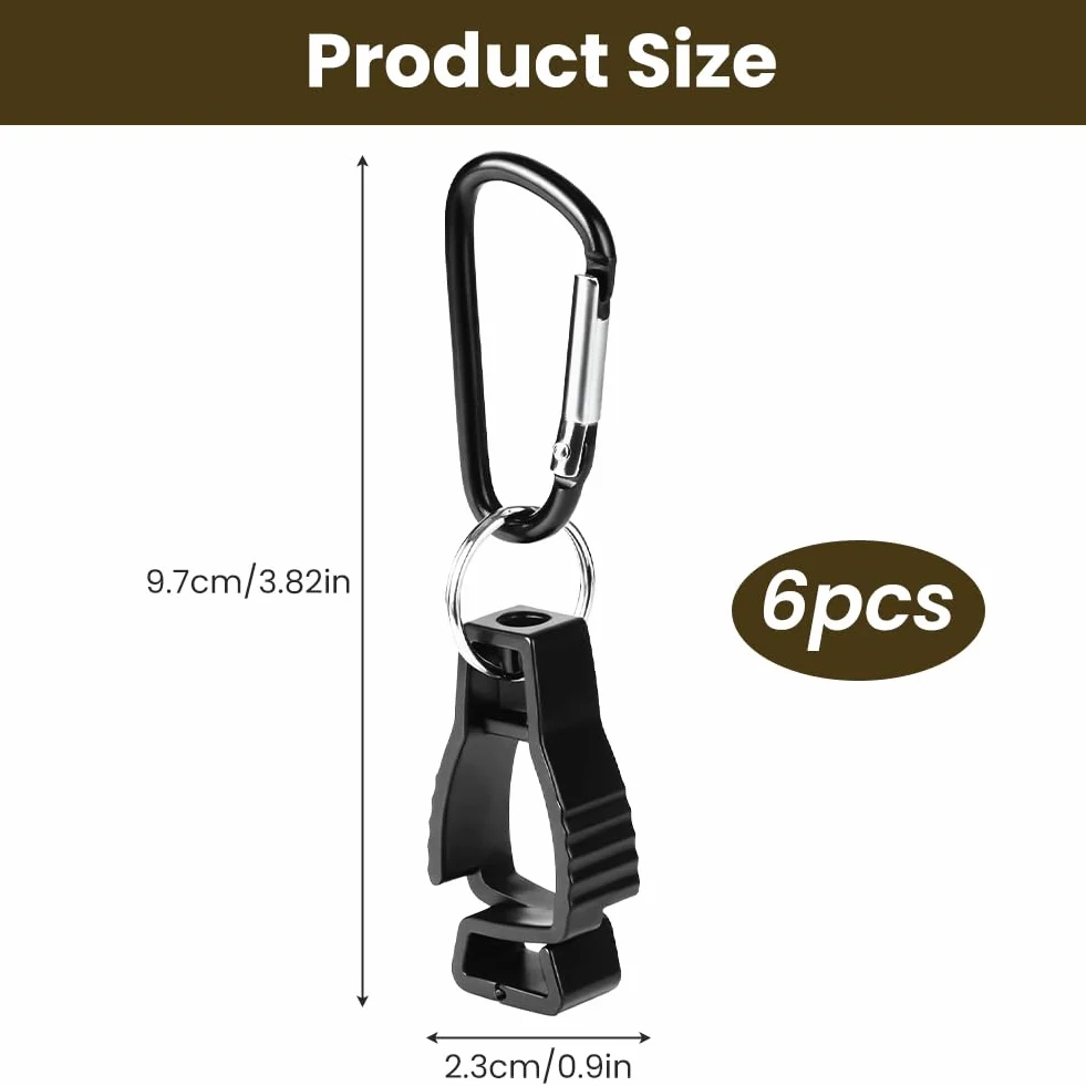 OFFCUP Correa de Soporte para Guante, 6pcs Guante Clip, Plástico Porta Guantes