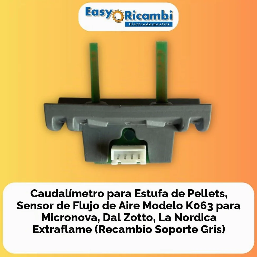 Sensor de flujo de aire debímetro Micronova para estufa de pellets - Compatible con estufas Nórdica Extraflame Dalzotto ECOTECK LAMINOX LA NORDICA EXTRAFLAME RAVELLI RDS