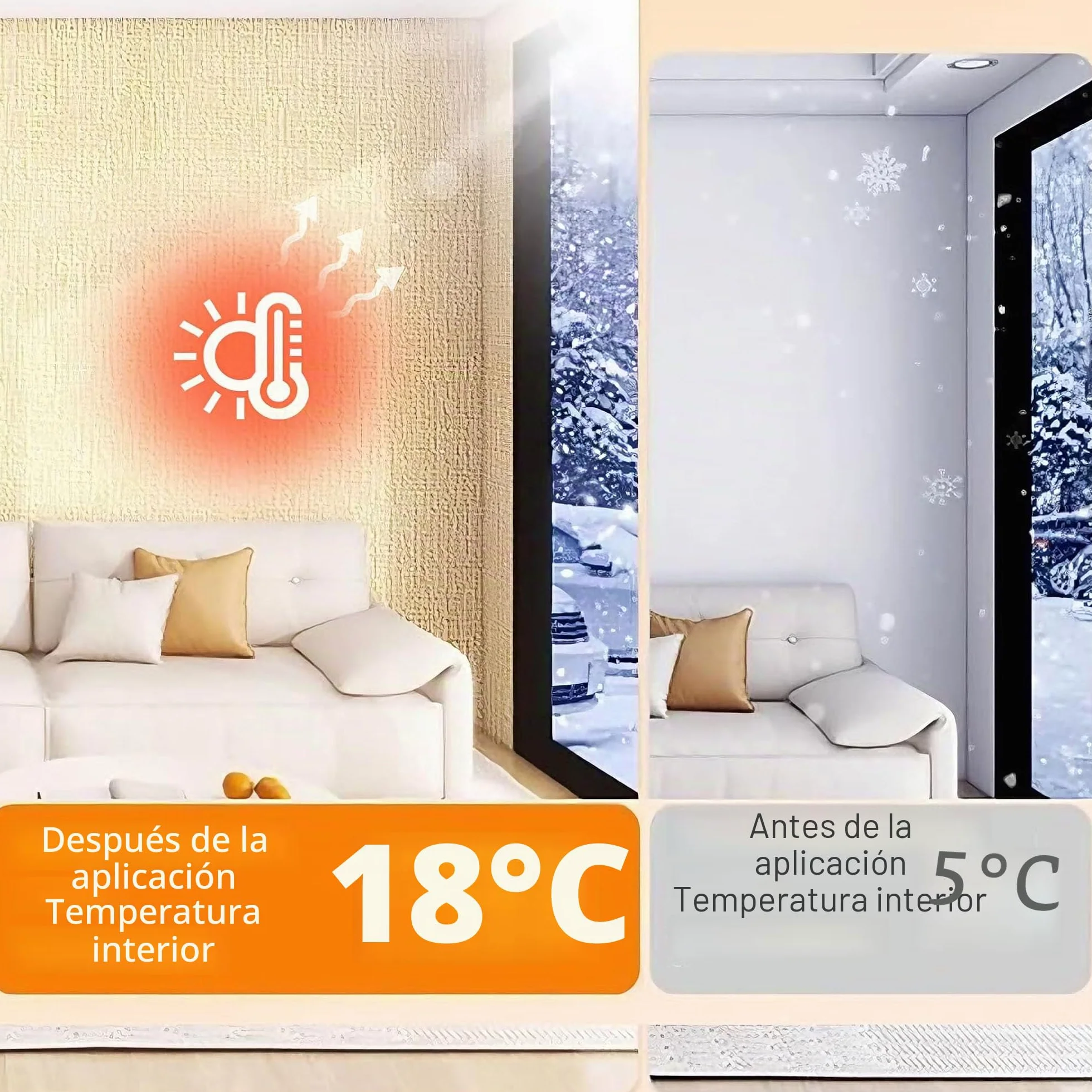 Genérico Papel Pintado Aislante Autoadhesivo De 9 Mm De Grosor,Papel Pintado Aislante para Paredes Interiores,Impermeable Resistente a La Humedad,Protección Decoración De Paredes,Amarillo,50x280cm