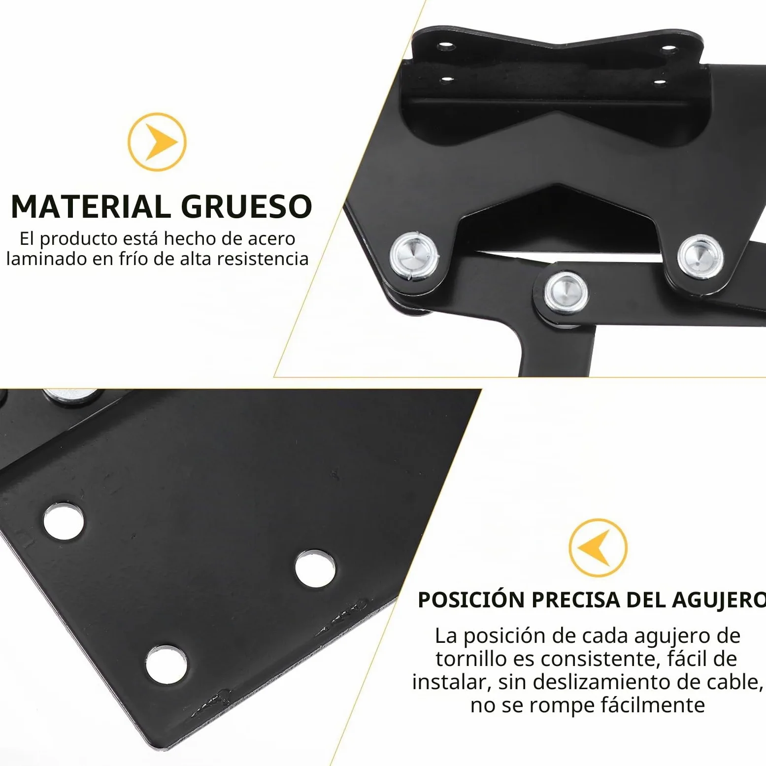 Mecanismo Hidráulico con Bisagra para Mesa Centro Elevable Marco Resistente con Amortiguador de Gas Multifuncional para Muebles Extensibles y Ahorro de Espacio