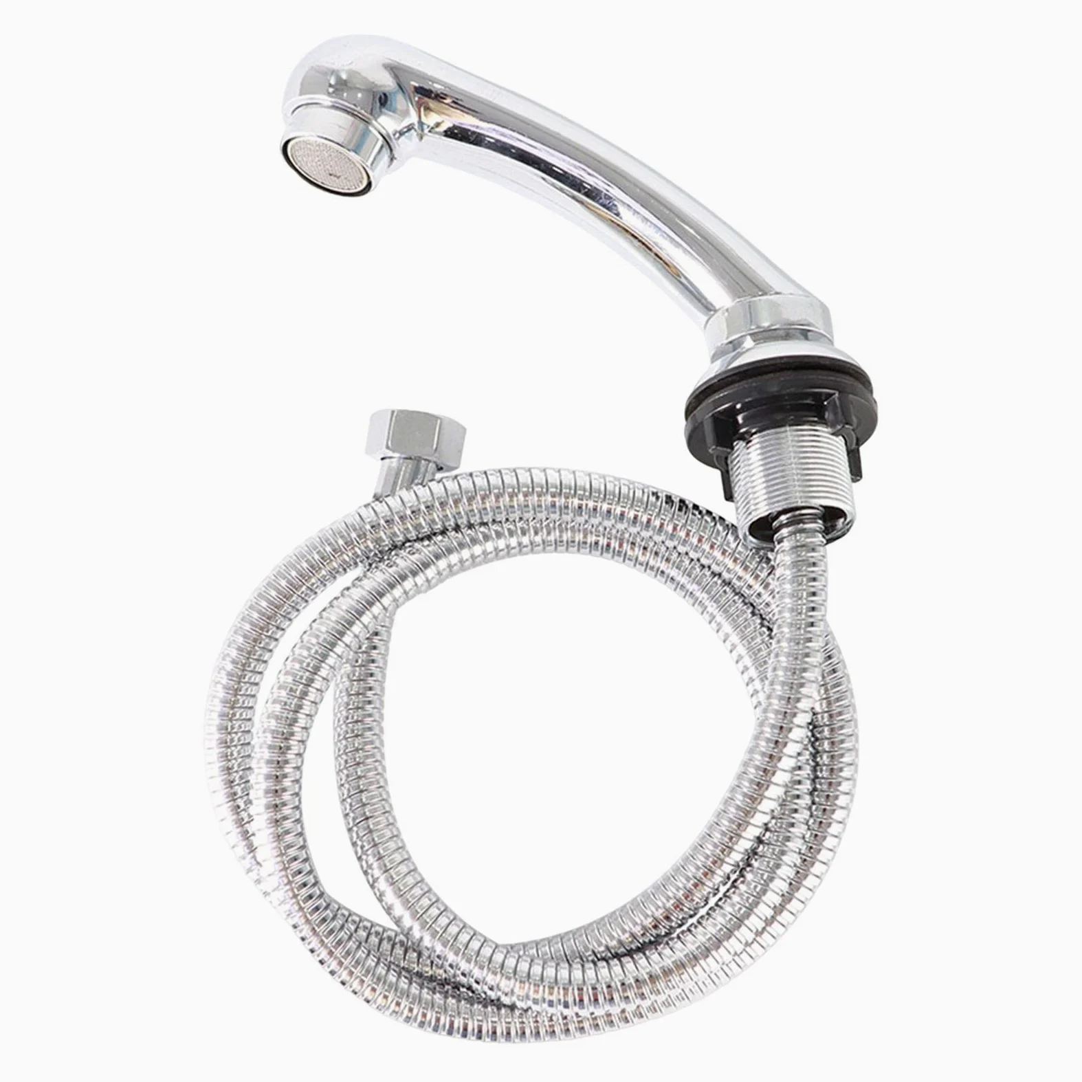 perfk Rociador de Grifo de salón de Belleza con Tubo de Manguera, reemplazo de Fregadero de tazón de champú Profesional de Mano para peluquería, Argén