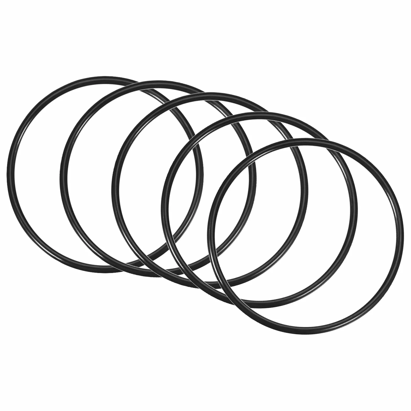 QUARKZMAN 100mm x 92mm x 4mm Nitrilo Goma Juntas Tóricas x 5uds Redondo Junta Arandela para Grifo Plomería Reparación Sellado Conexión [Negro]
