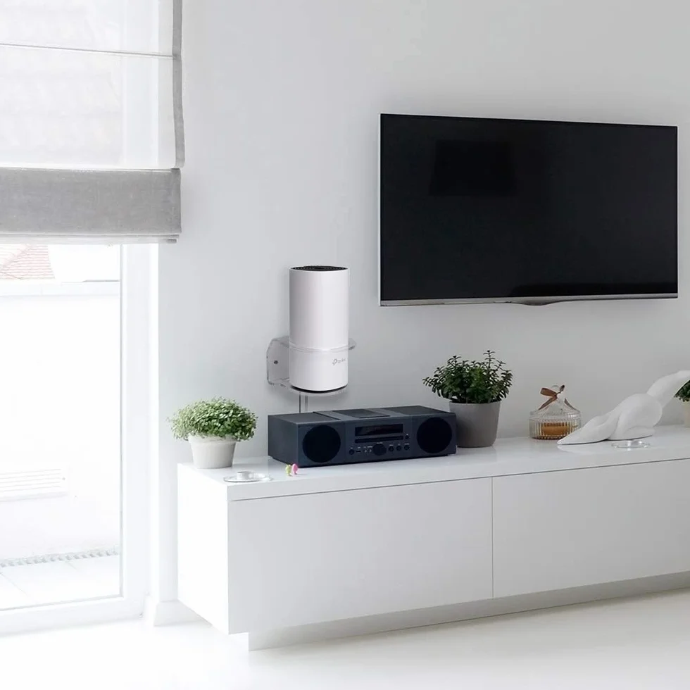 HOLACA Soporte de Pared para TP-Link Deco M4/ E4/ S4/ P9 Sistema WiFi de Malla para Todo el hogar, Soporte de Montaje en Pared Resistente Deco M4 P9 (Paquete de 2)