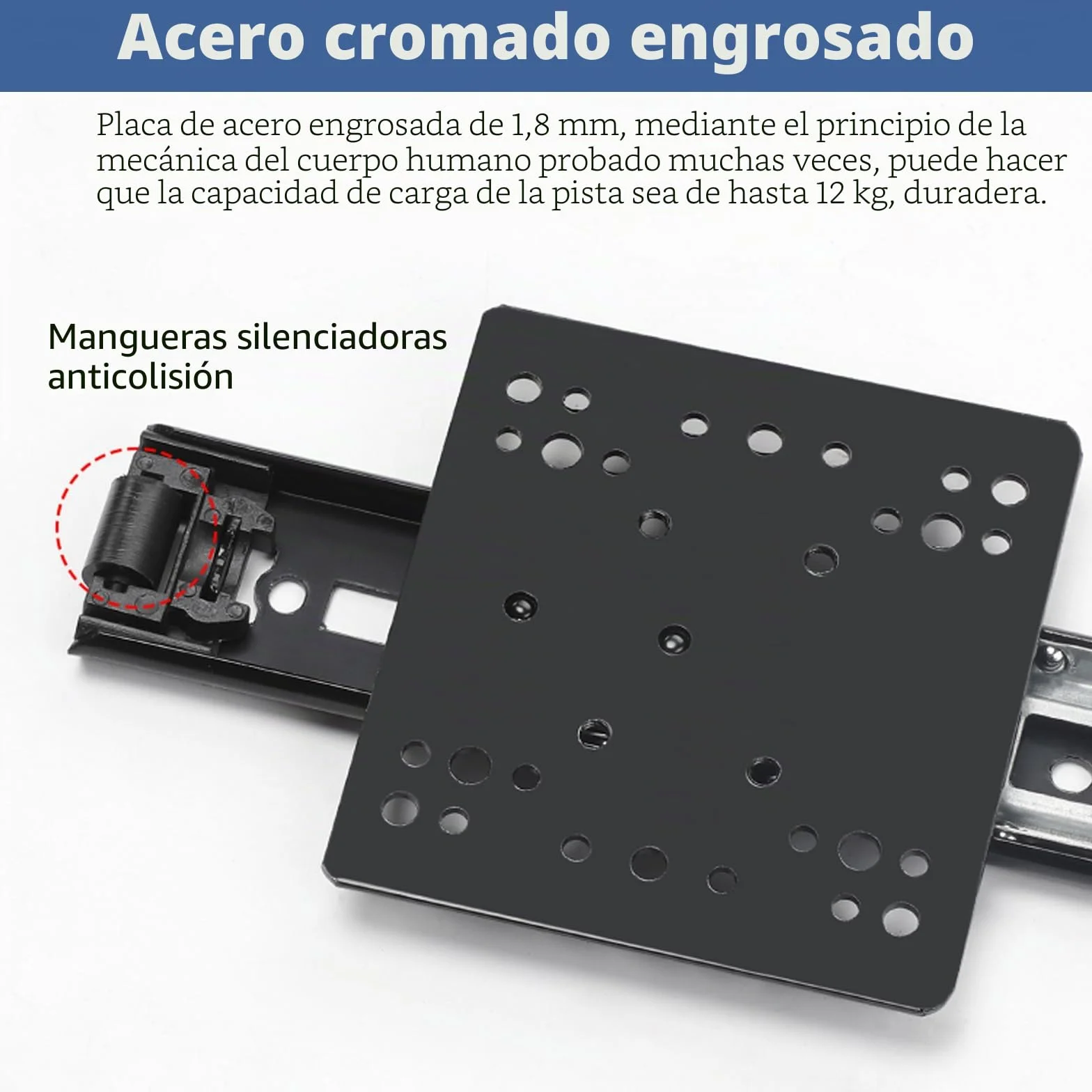 Rieles ocultos para puertas de armario, 2 unidades de 30-70 cm para puertas de armario, guías de bolas, montaje lateral, deslizadores de puerta corredera para armario (50 cm)