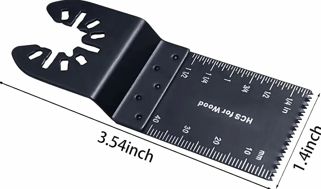 50 hojas de sierra oscilantes, cuchillas oscilantes de 35 mm, cuchillas profesionales universales de liberación rápida, cuchillas multiherramienta de corte de madera (negro)