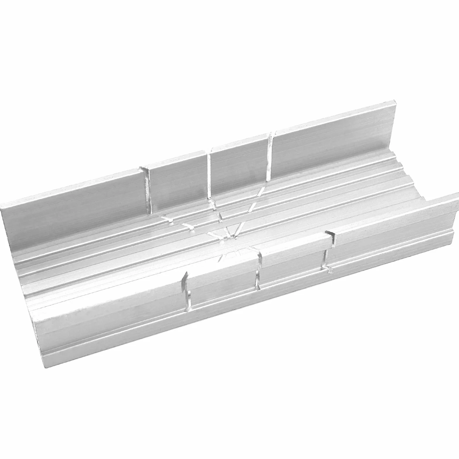 Caja de inglete de metal, plateada de 5.3 pulgadas, pequeña caja de inglete pequeña, caja de corte de precisión de aluminio y acero para carpinteros y carpinteros