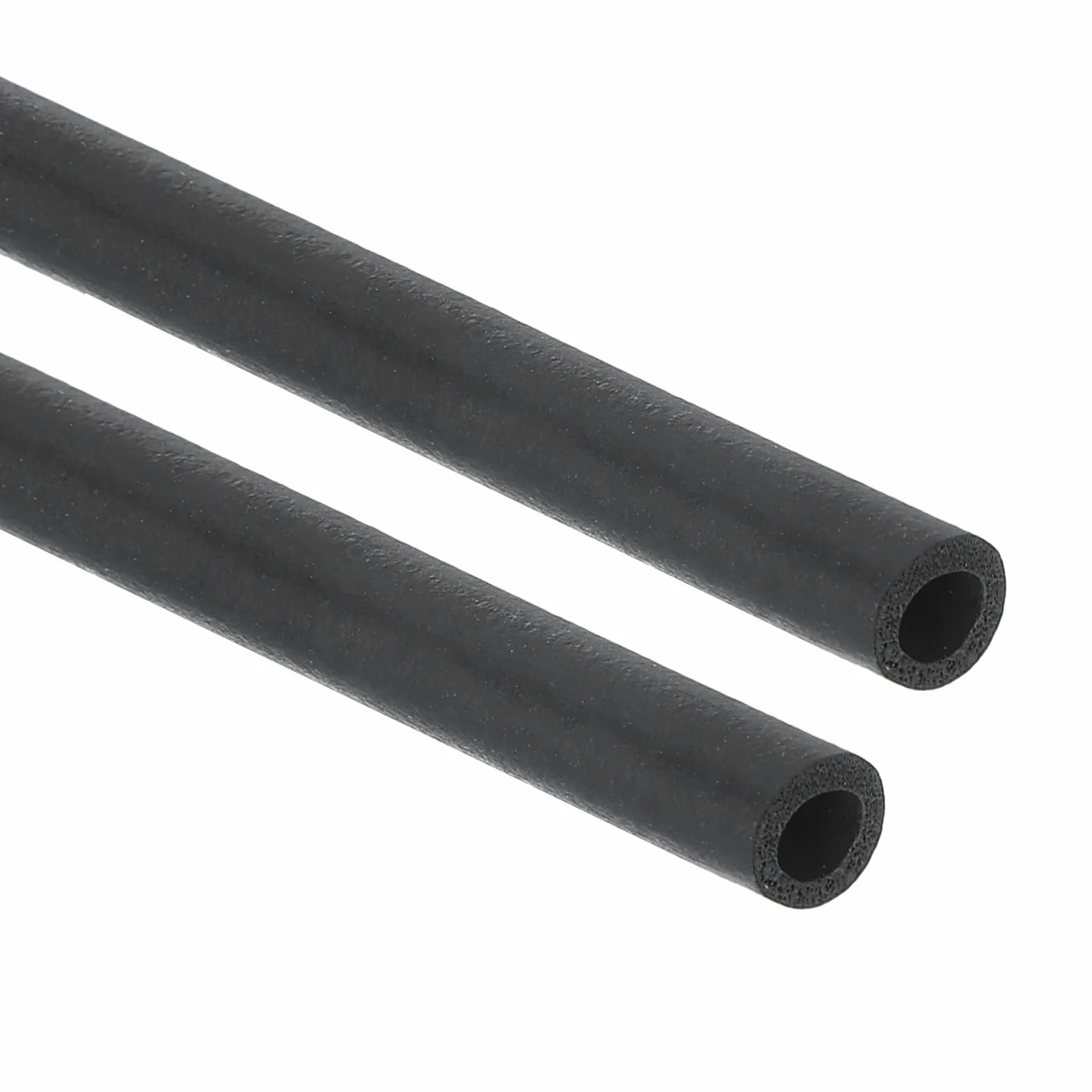 PATIKIL Tubo de espuma de aislamiento de tubería 4 mm DI x 6 mm DE x 1 m, 2 piezas, negro