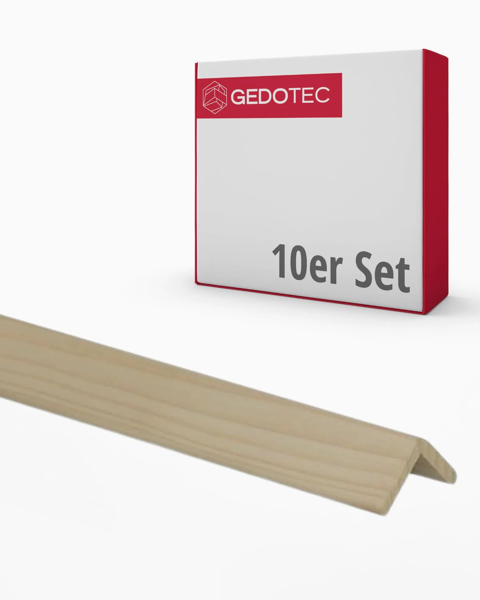 Gedotec Listones de madera - Tablas de madera para construir listones angulares de madera de 100 cm | 10 unidades de 15 x 15 mm | Basic | perfil angular versátil y madera para manualidades de