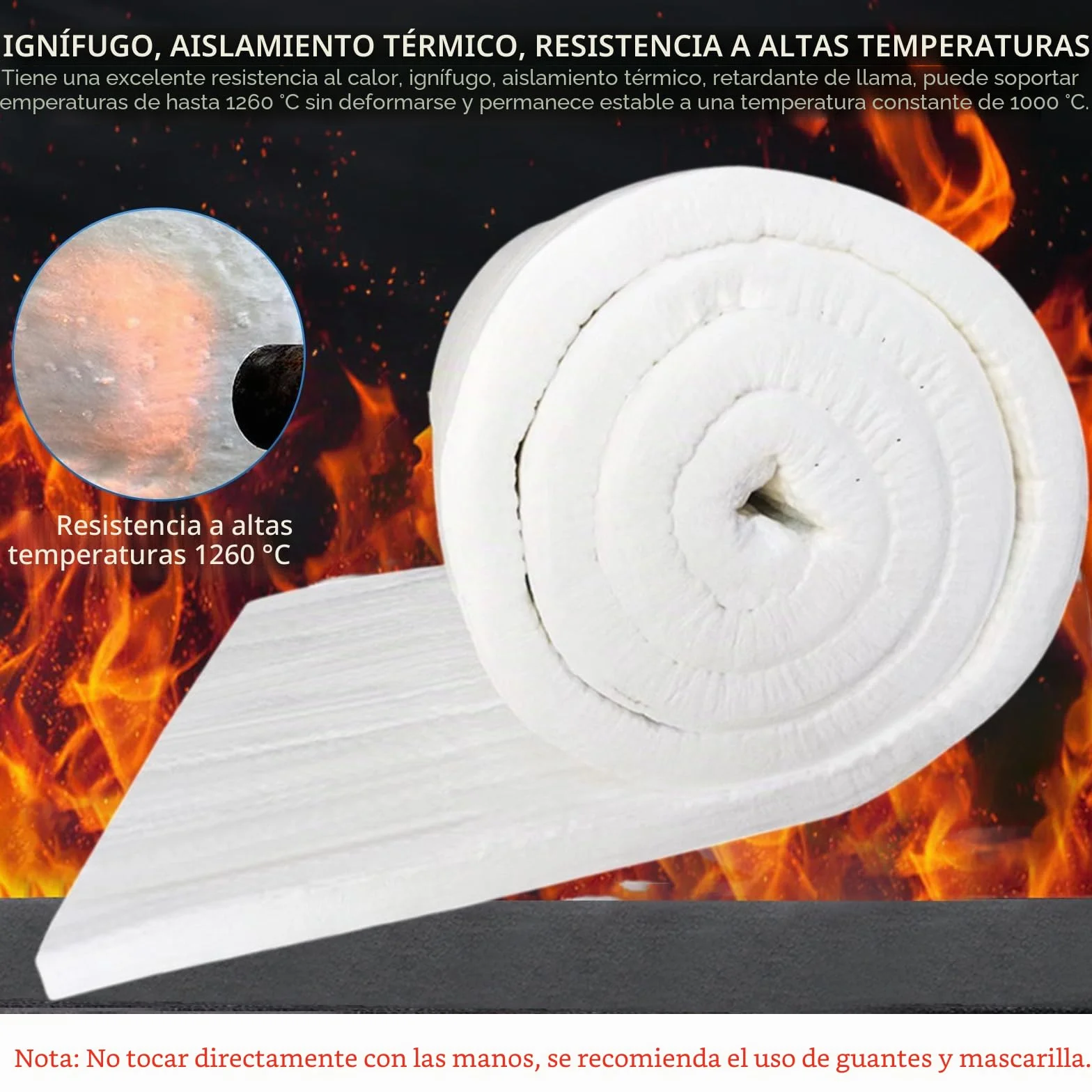 Manta Aislante Fibra Cerámica 400x610x25mm 2 piezas Alfombrilla Ignífuga Estufas Pellets 1260°C
