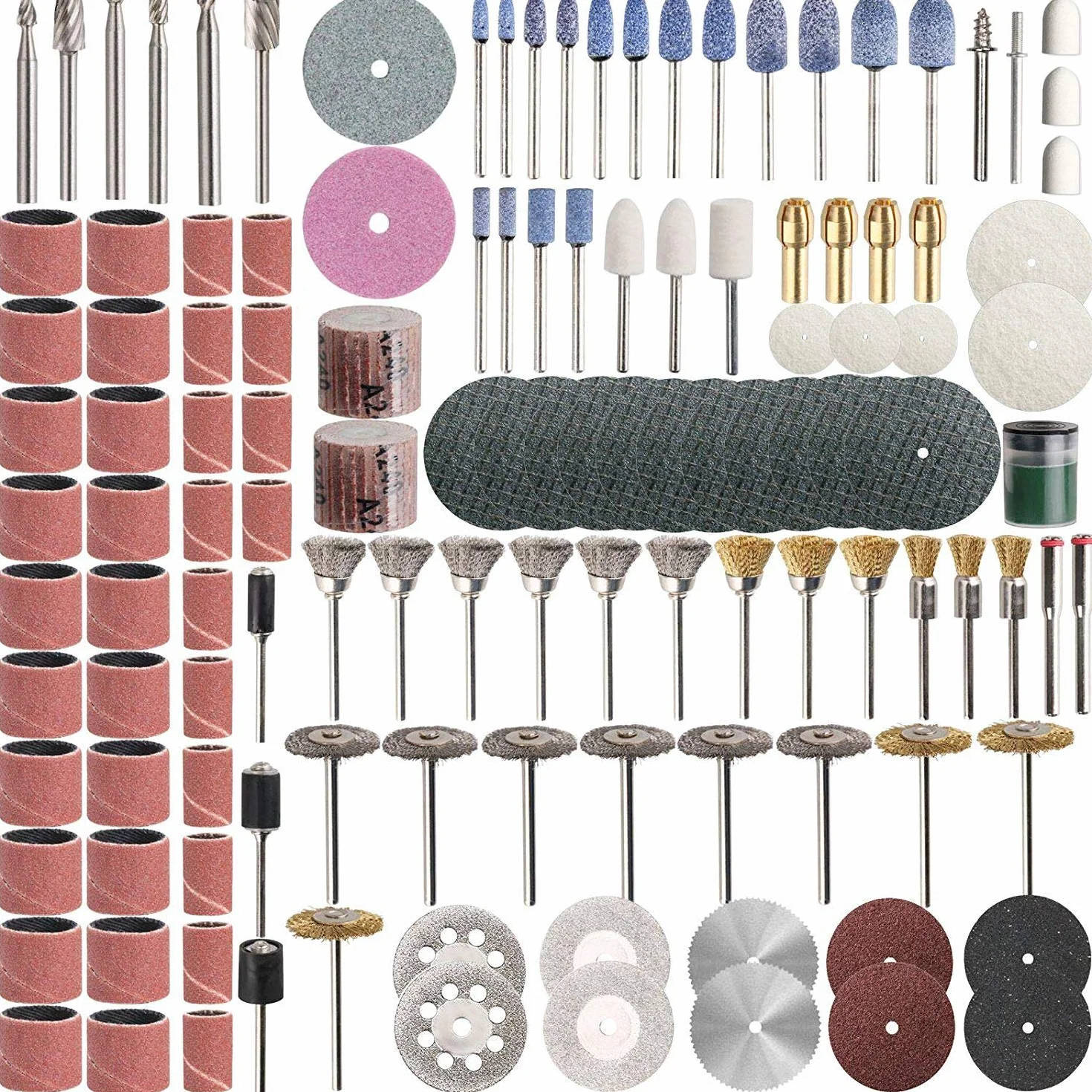 ZFE 217 piezas, juego de accesorios para Dremel Proxxon y multiherramienta para modelar Super para Dremel, Proxxon, herramienta multifunción con mango de 3 mm