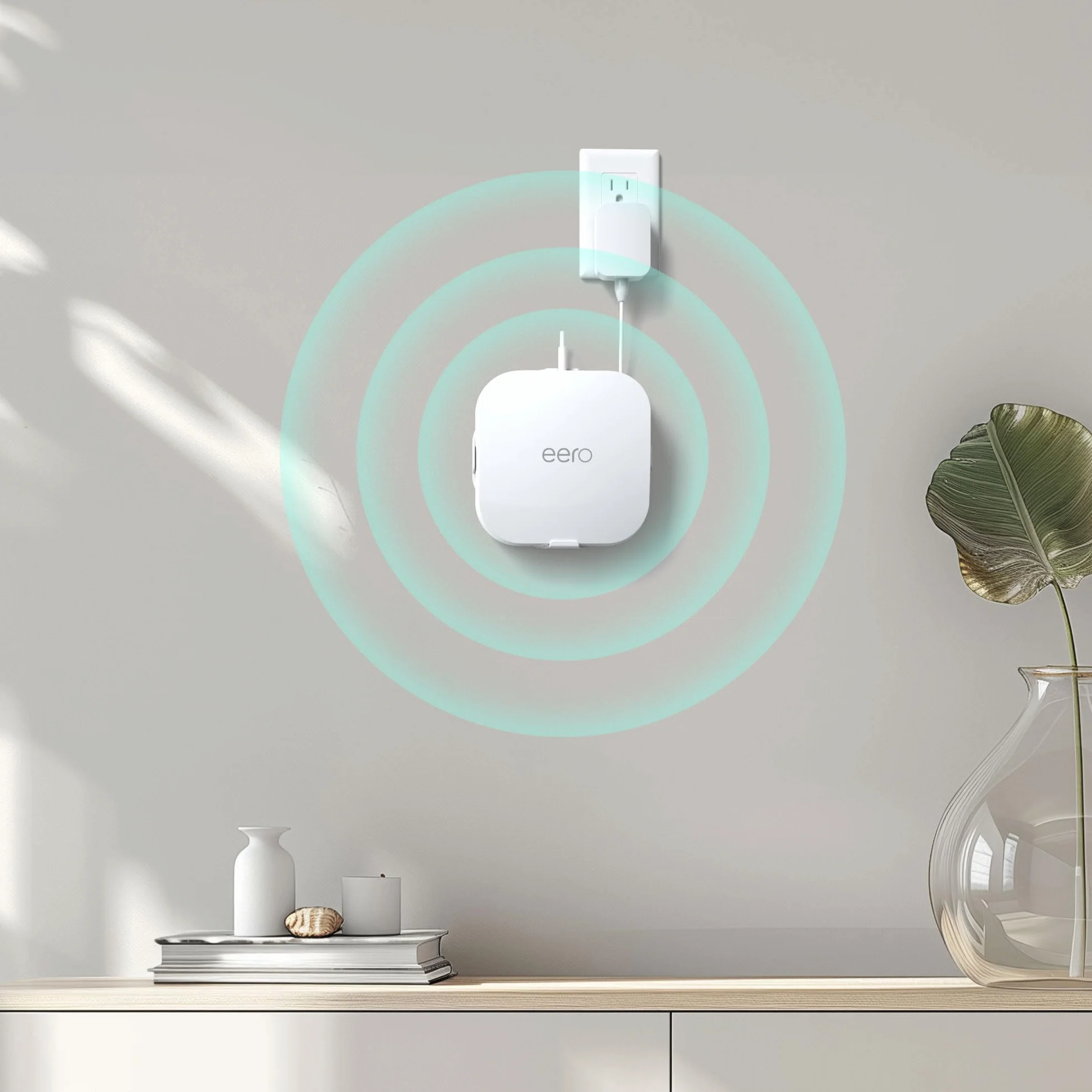 HomeMount Soporte de Pared Profesional para eero Pro 6/Pro 6e, Soporte de Pared eero atornillado Seguro con Aumento de señal de 360°, gestión de Cables Ocultos