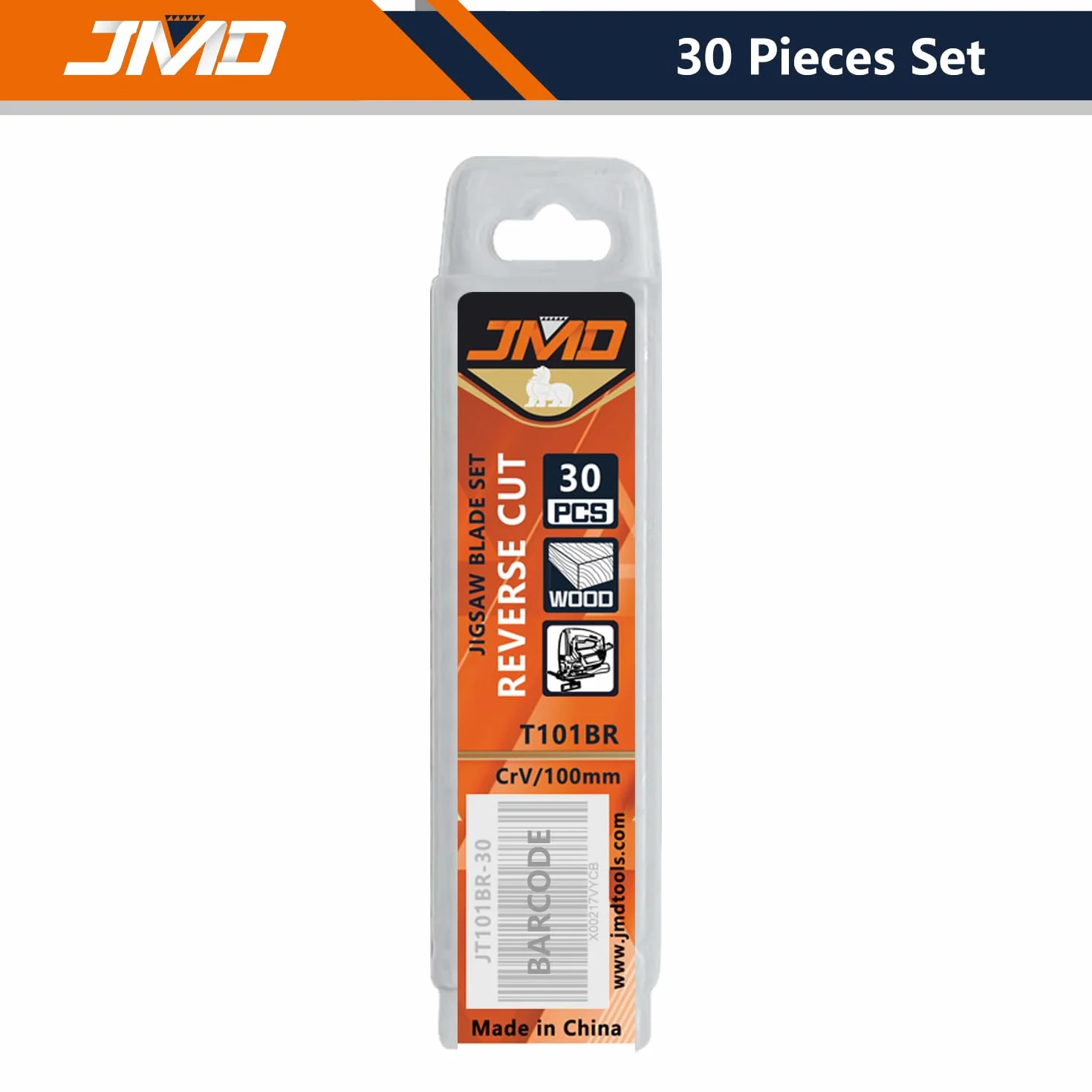 JMD 30 x T101BR Hoja de sierra caladora para madera con corte hacia atrás 100mm 10TPI Hojas de sierra caladora para madera Accesorios para sierra caladora