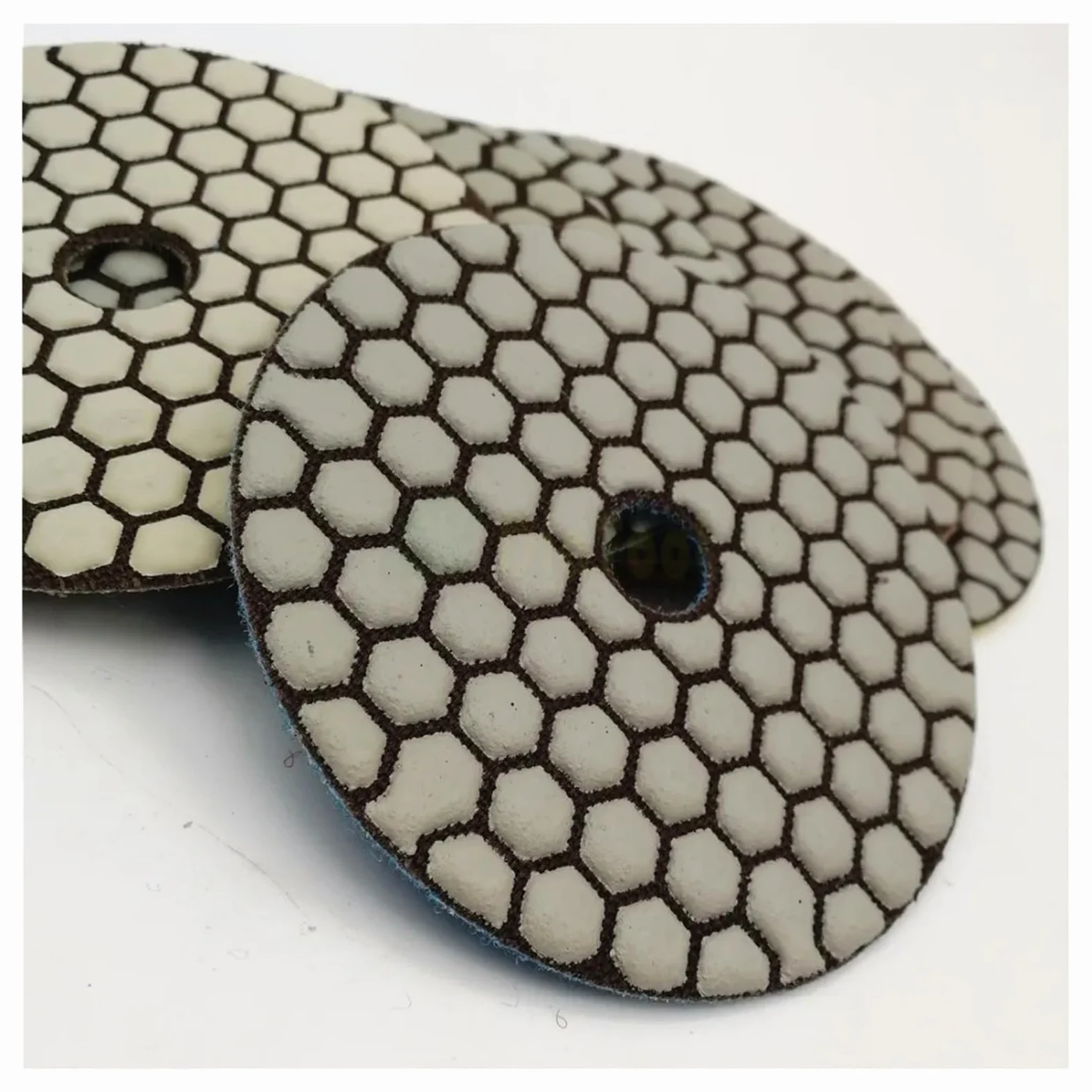 Almohadillas pulidoras de Diamante, Juego de 7 Almohadillas de Pulido en seco de Diamante de 4 Pulgadas con Respaldo de Goma for Granito, mármol, cerámica y Piedra Artificial.