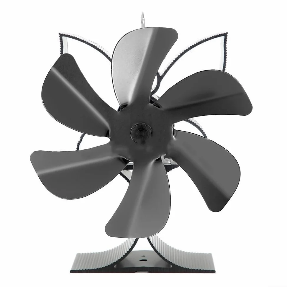 Ventilador de estufa alimentado por calor, ventilador de quemador de troncos con tecnología de arranque automático y funcionamiento autoalimentado