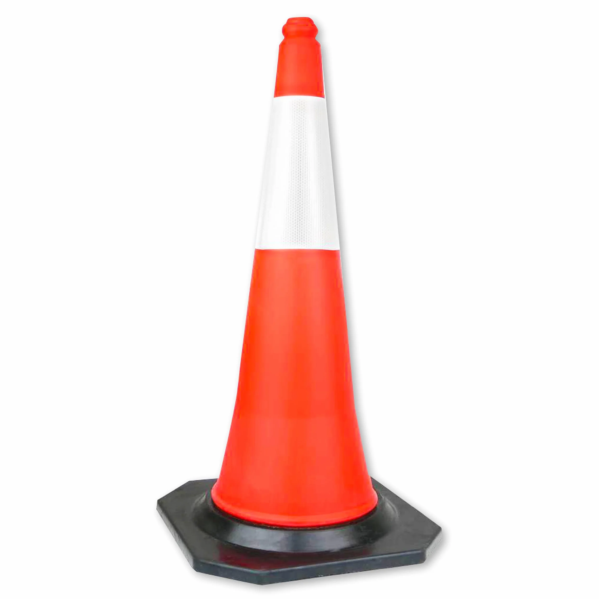 PARKING FACIL | Conos de Señalización 75 cm | Cono de Tráfico con Base de Goma y Banda Reflectante | Elementos de Seguridad Vial | Tamaño: 75 cm | 1 Unidad