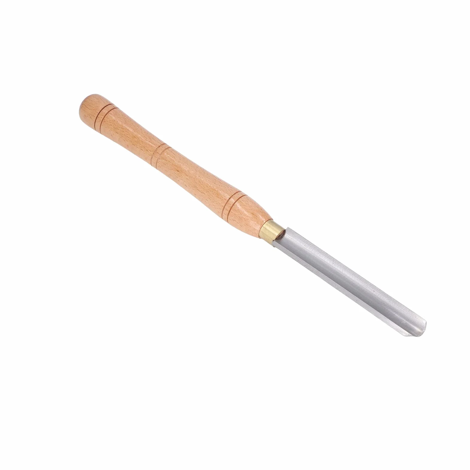 CHISEL Gubia de Torneado de Madera, HSS Acero de Alta Velocidad, Mango de Haya, Herramienta para Carpintería con Funda, Interior Grande
