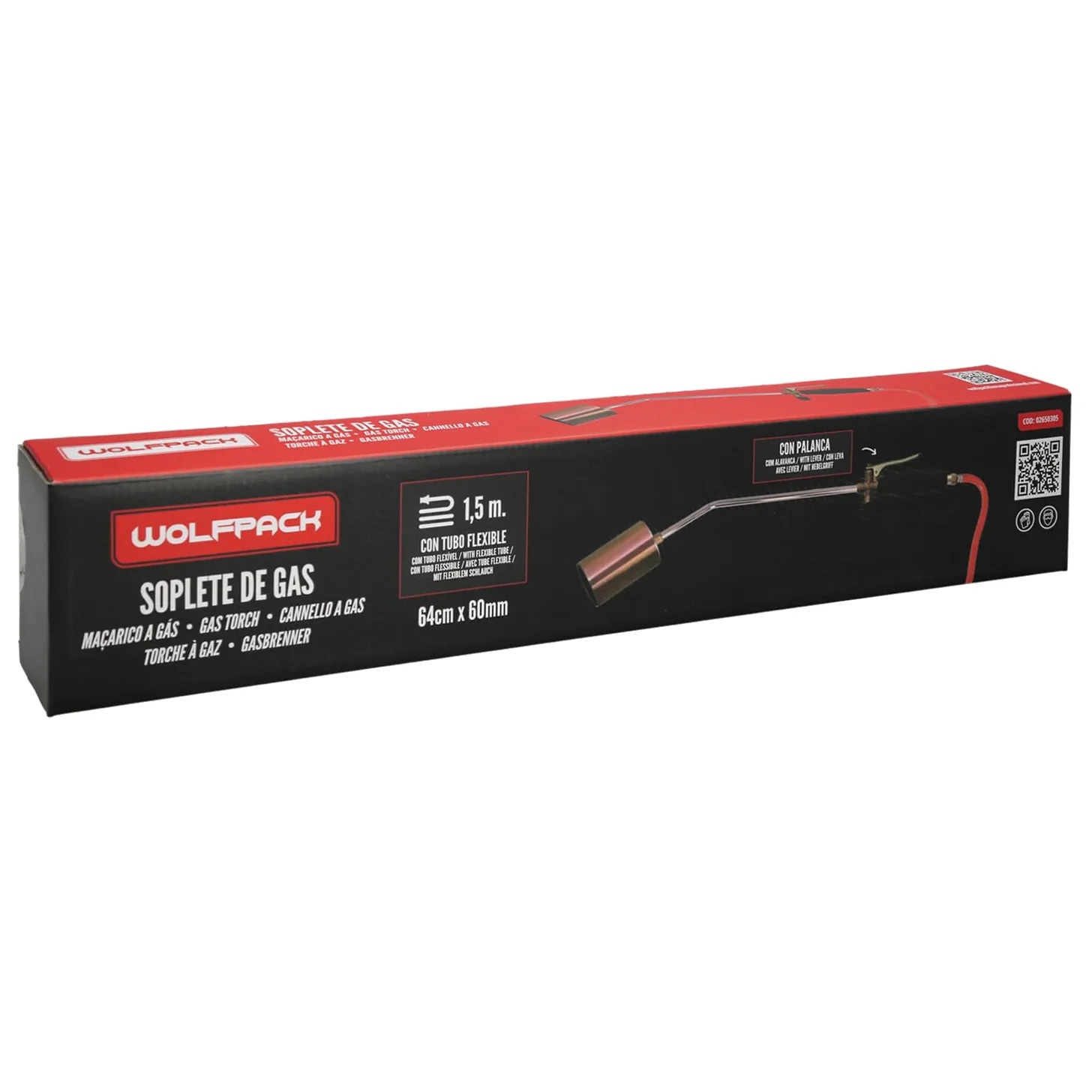 WOLFPACK LINEA PROFESIONAL Soplete 64cm x 60mm Con Palanca y Tubo