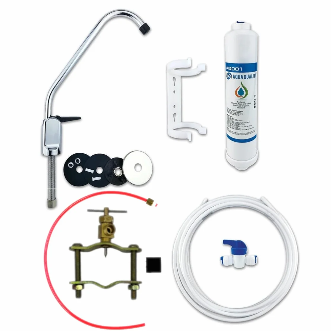 Kit de filtro de grifo de agua potable para debajo del fregadero con grifo y accesorios