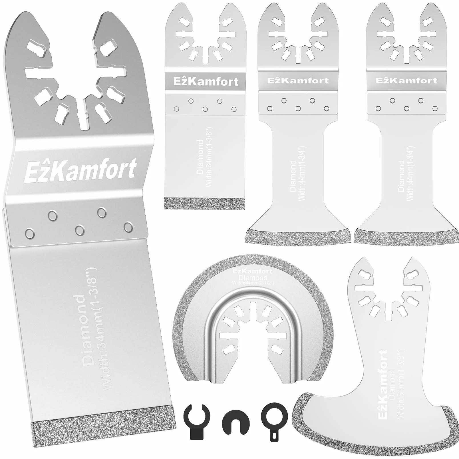 Cuchillas multiherramientas oscilantes de 6 piezas, cuchillas de diamante multiherramientas para eliminar granos, juntas, cuchillas de liberación rápida para azulejos, ladrillo de aire